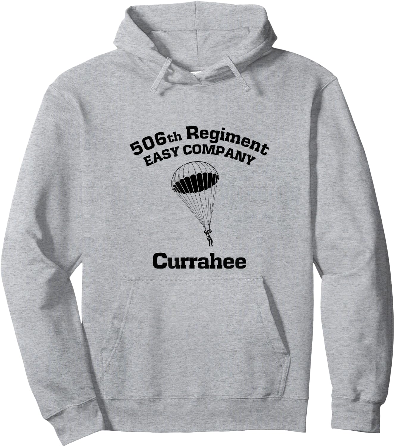 Easy Company 101st Airborne Currahee Parachute version Hoodie - Hoodie | Ash