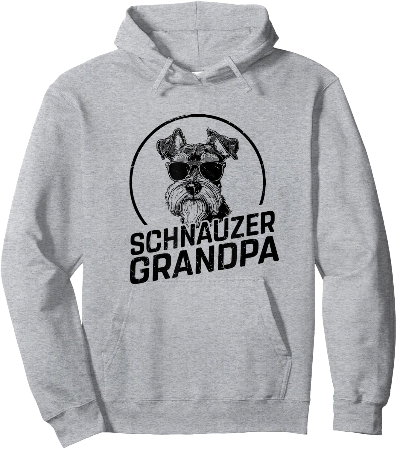 Schnauzer Dog Grandpa Grand Paw Dog Owner Gifts Men Father Hoodie - Hoodie | Ash