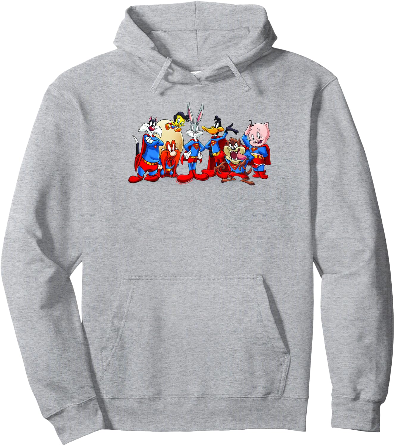 WB 100 Looney Tunes Group Shot Superman Special Collection Hoodie - Hoodie | Ash