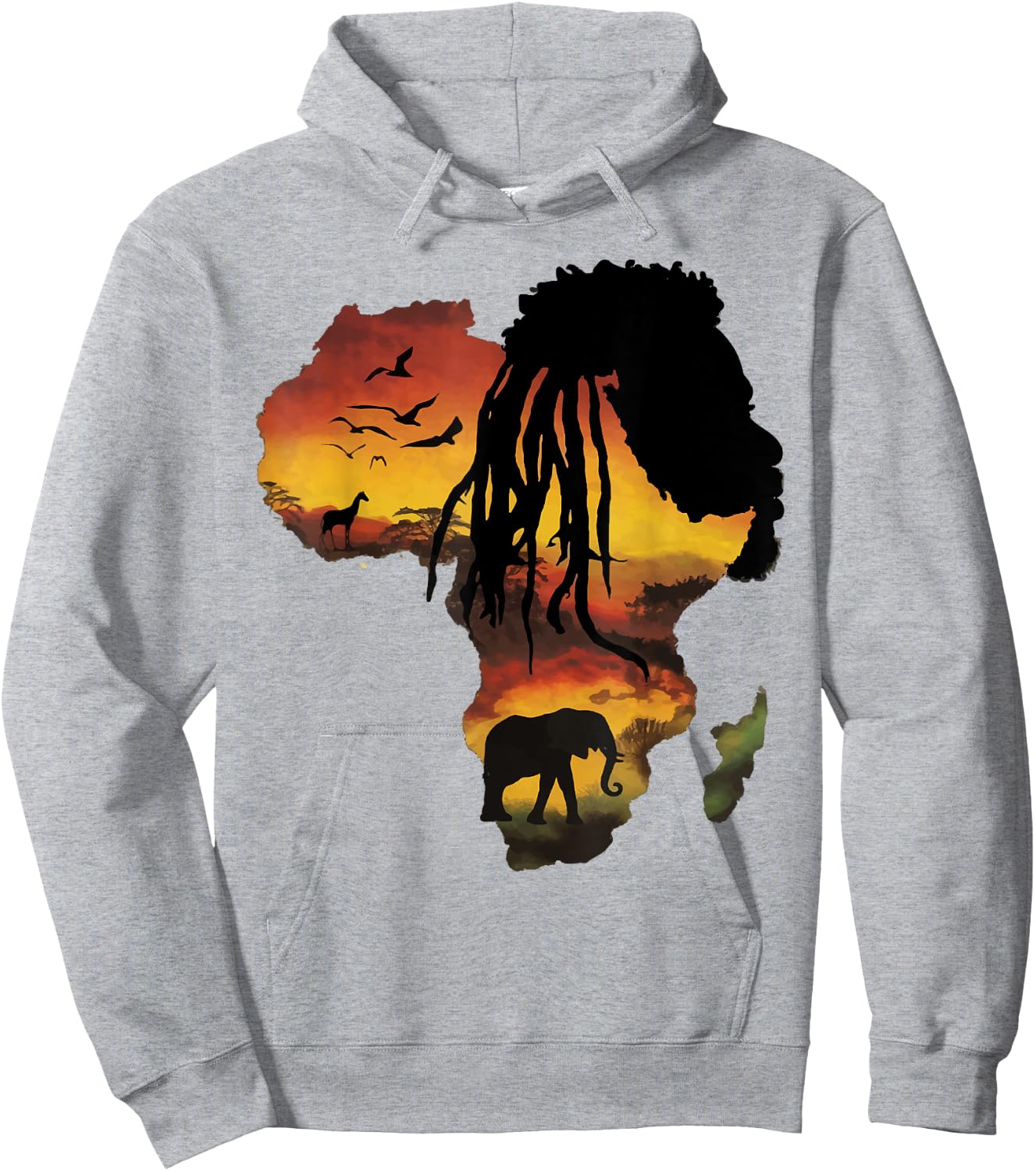 Africa Is Calling I Must Go African Heritage Family Roots Hoodie - Hoodie | Ash