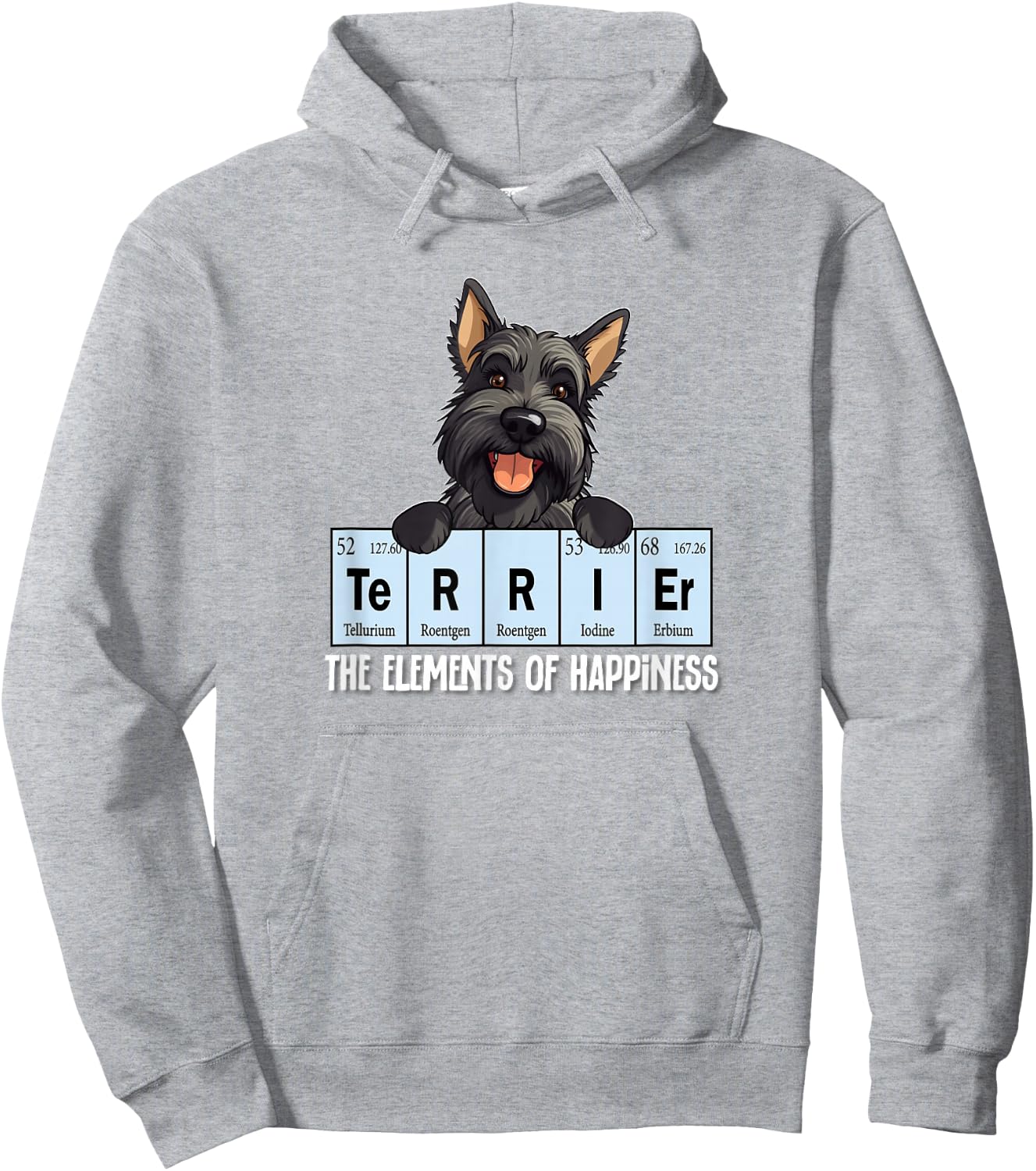Cute Girls Elements Happiness Scottish Terrier Lover Hoodie - Hoodie | Ash