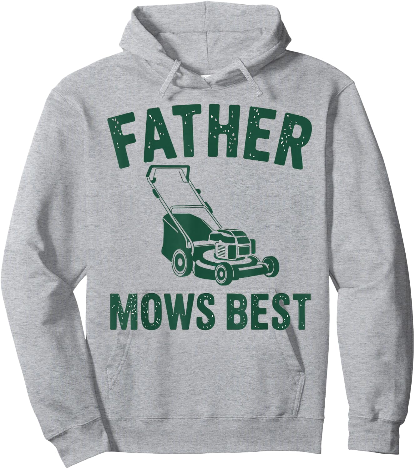 Father Mows Best Lawn Care Dad Mowing Gardener Father's Day Hoodie - Hoodie | Ash