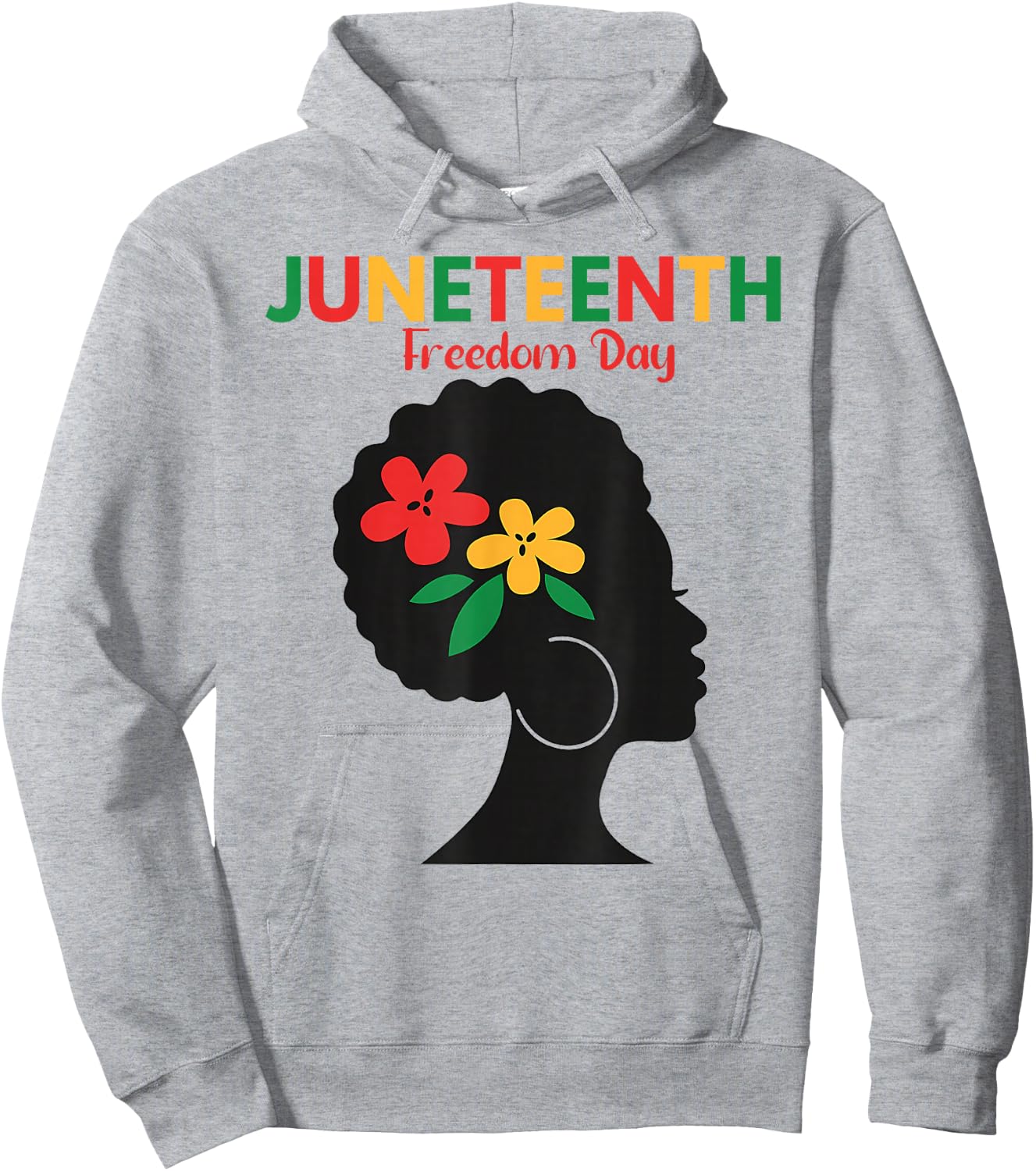 Juneteenth 1865 Freedom Day Black Women Girl African Afro Hoodie - Hoodie | Ash