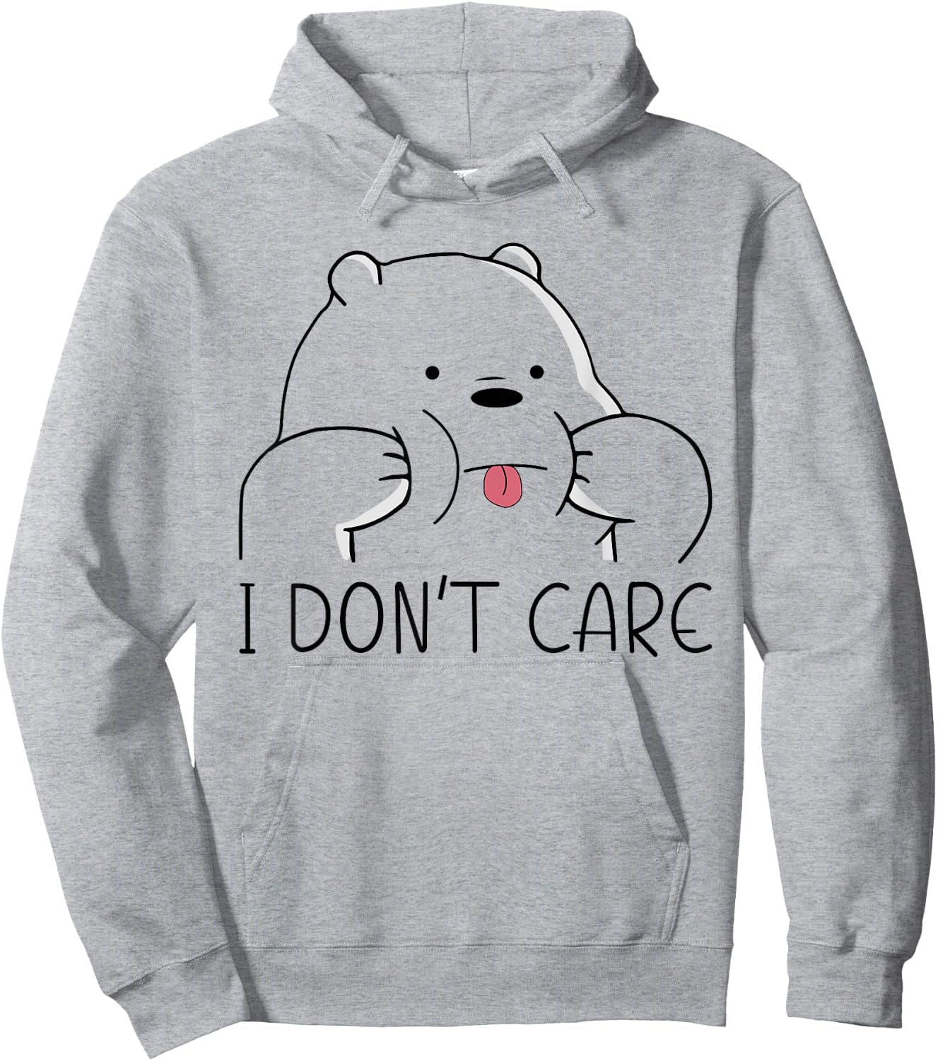 I Don't Care Bear Men Women Boys Girls Funny Bear Hoodie - Hoodie | Ash