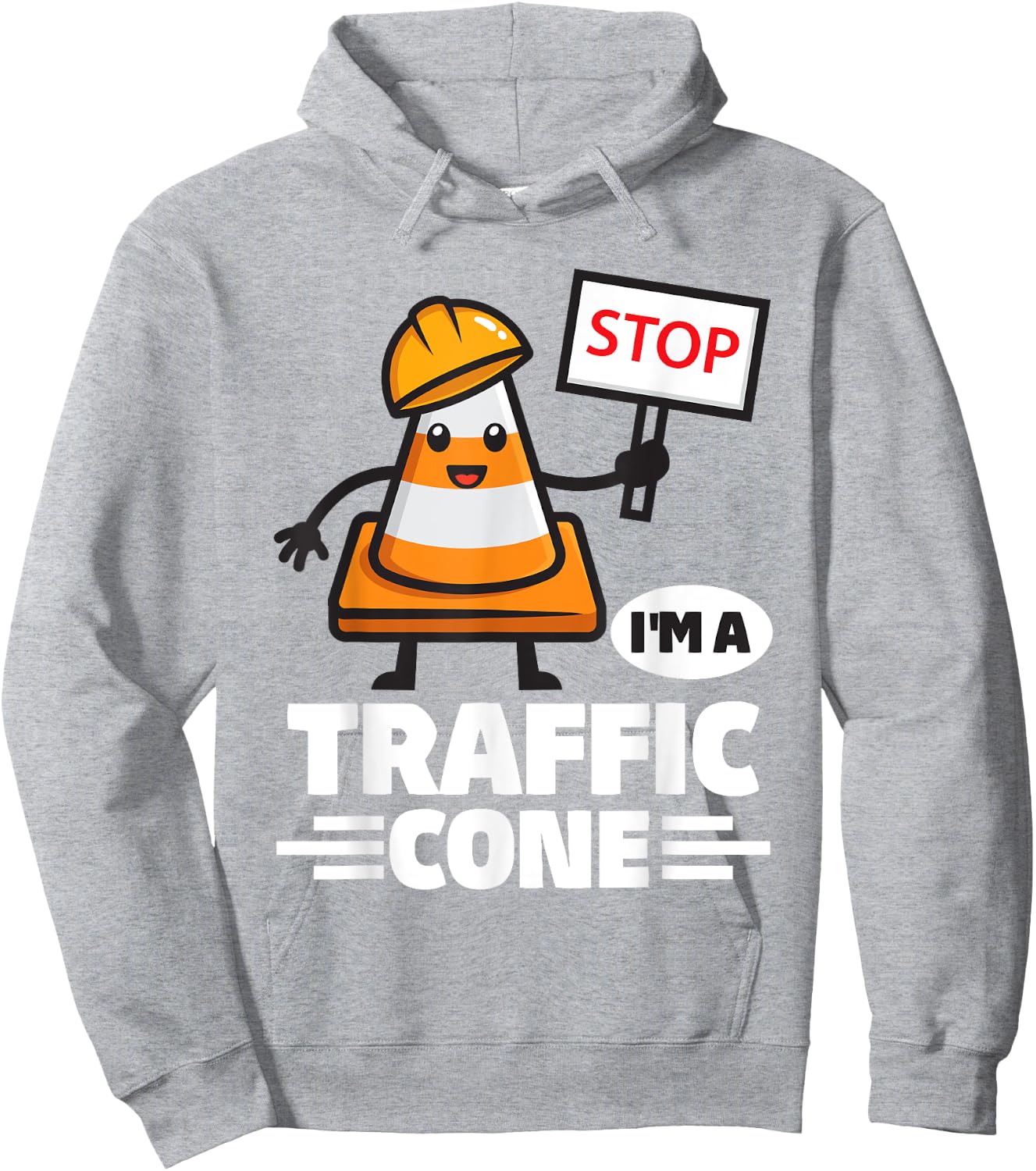 Halloween Traffic Cone Costume I'm A Traffic Cone Hoodie - Hoodie | Ash