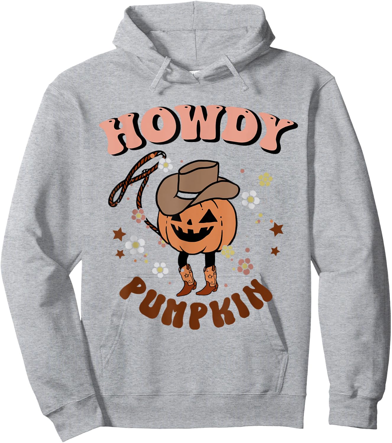 Howdy Pumpkin Rodeo Western Fall Southern Halloween Hoodie - Hoodie | Ash