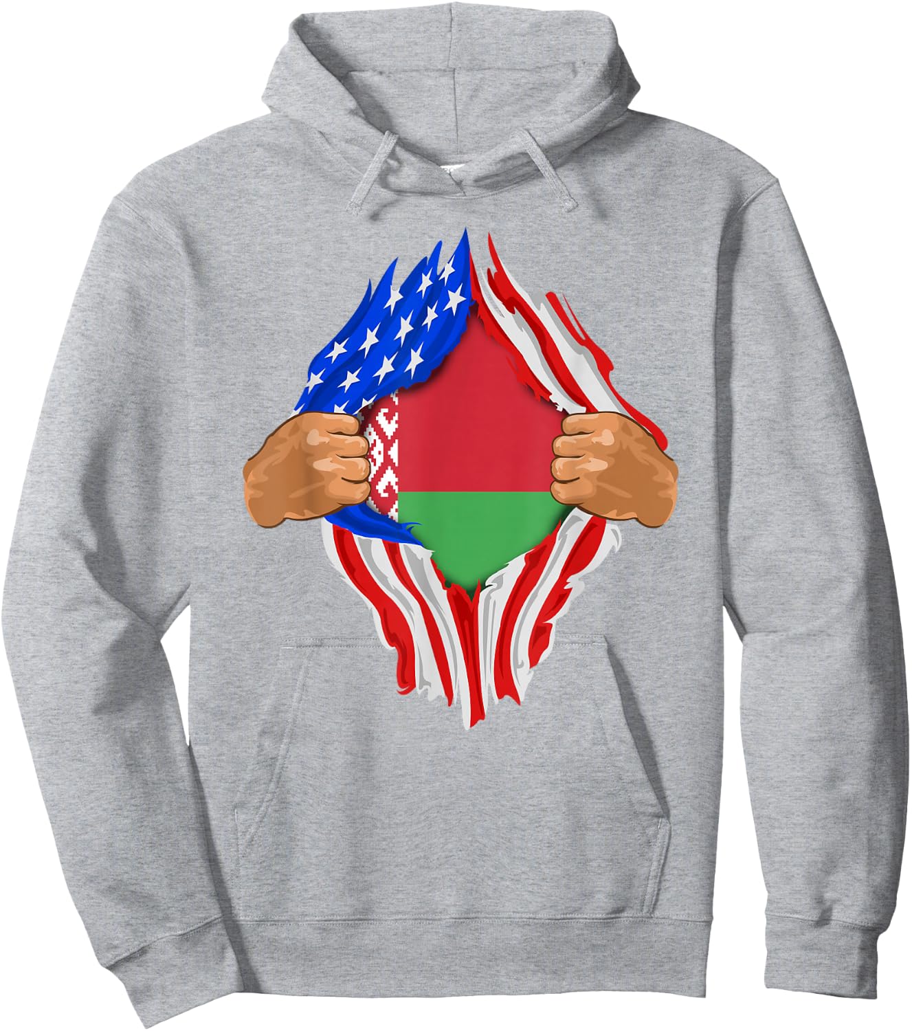 Belarusian Blood Inside Me | Belarus Flag Gift Hoodie - Hoodie | Ash