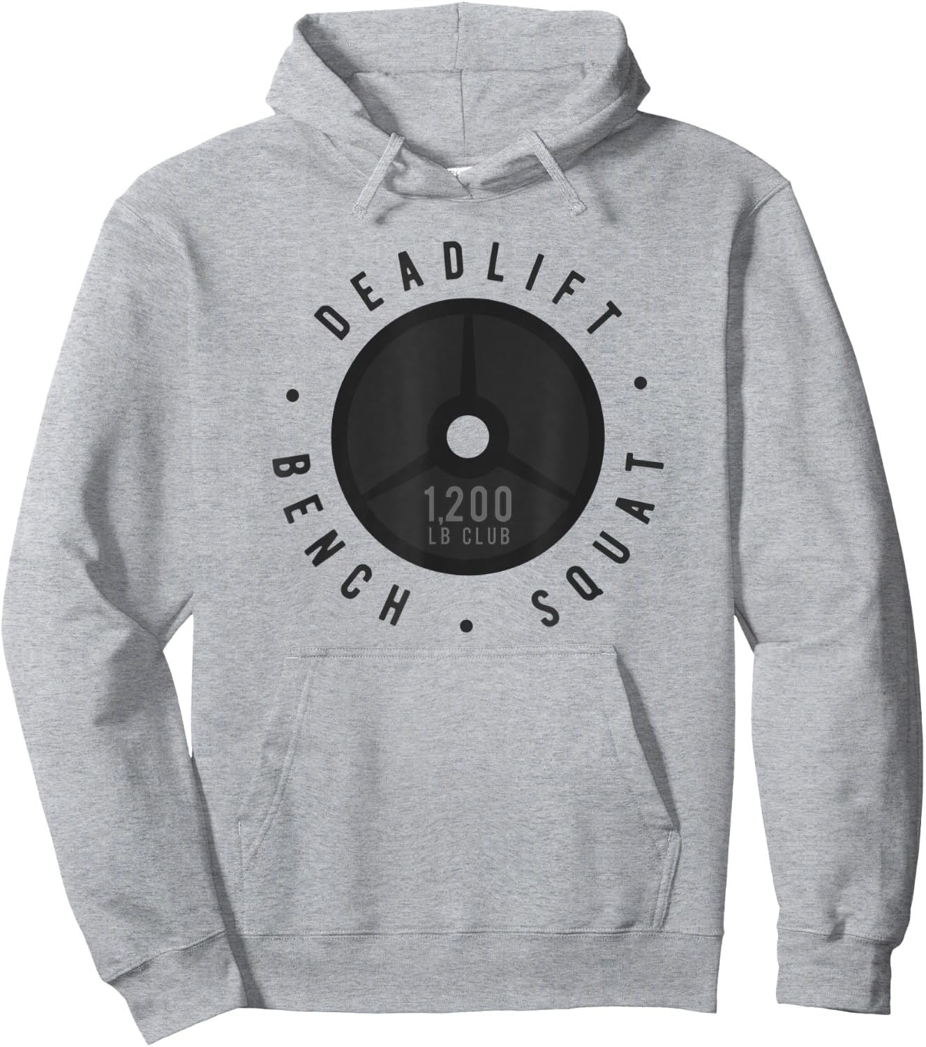 Elite 1,200lb Club Powerlifting Barbell Strong Novelty Hoodie - Hoodie | Ash