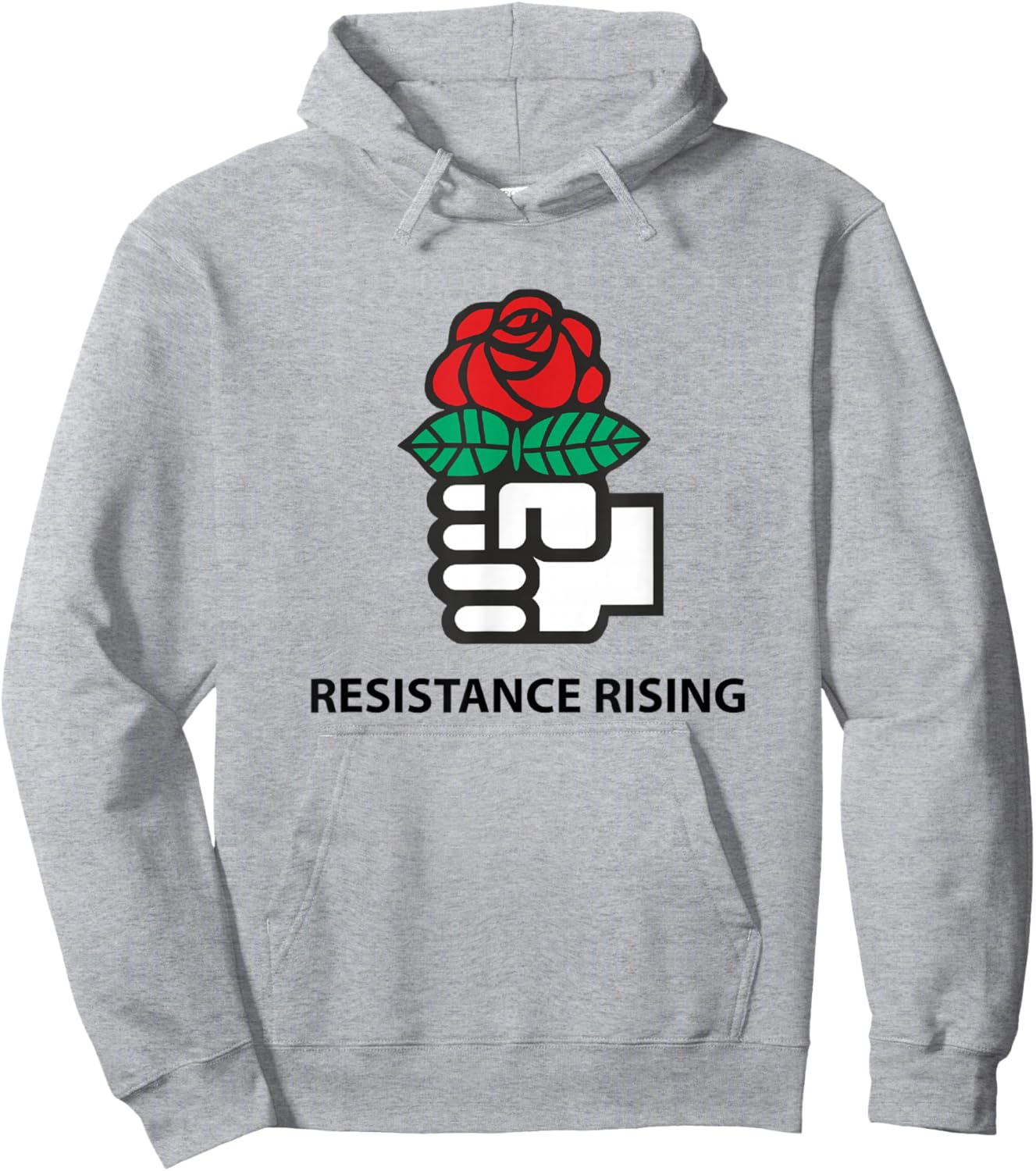 Democratic Socialists of America (DSA) Resistance Rising Hoodie - Hoodie | Ash