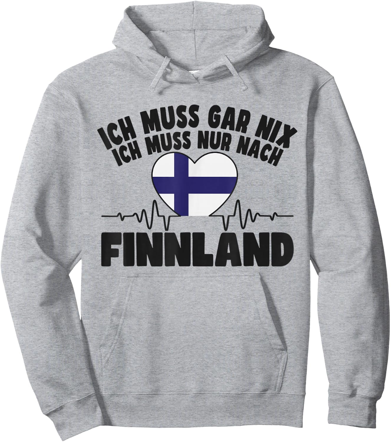 with German Text "Ich muss gar nix" [German Langu, gray, S Hoodie - Hoodie | Ash