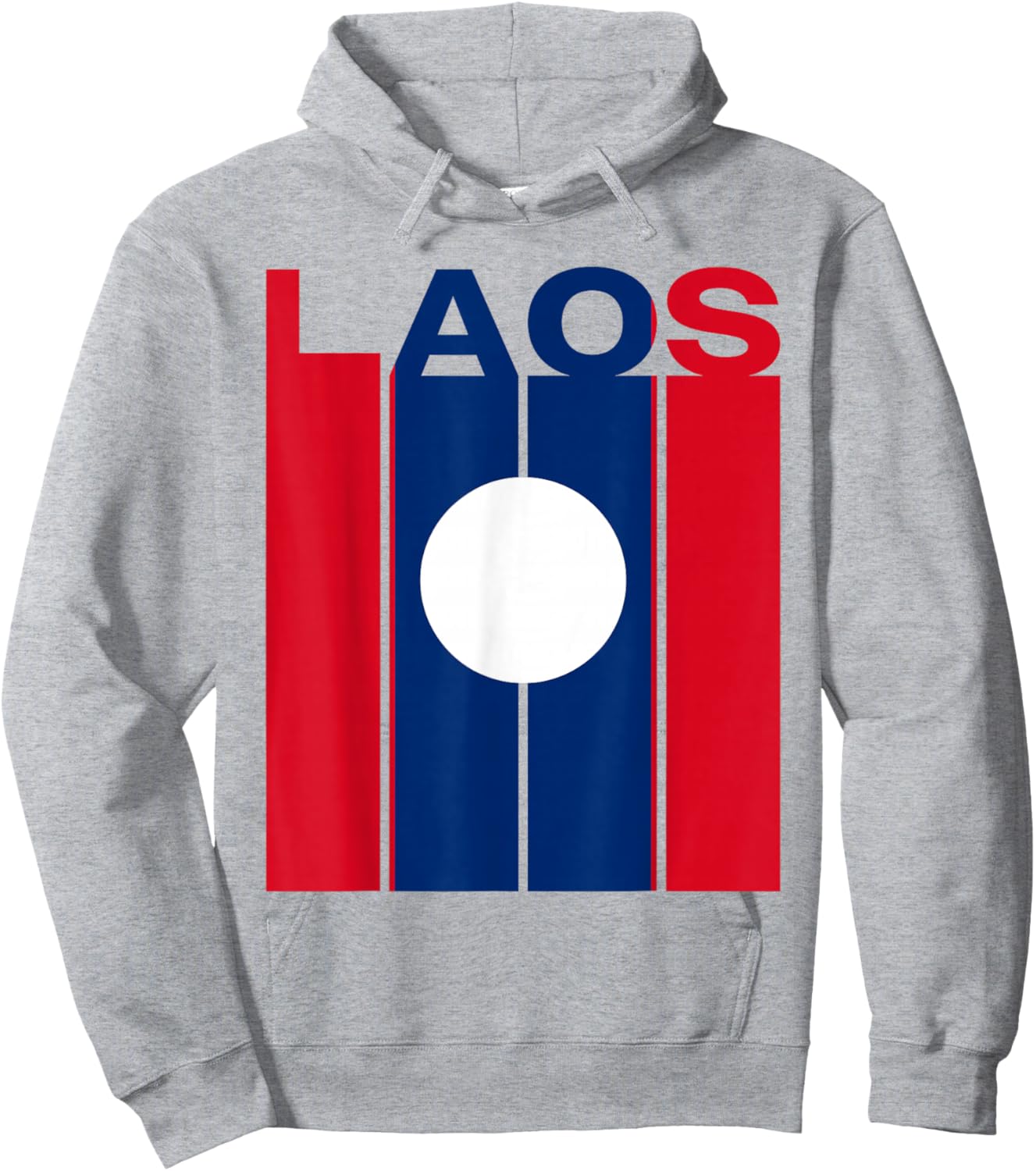 Laos Flag Hoodie - Hoodie | Ash