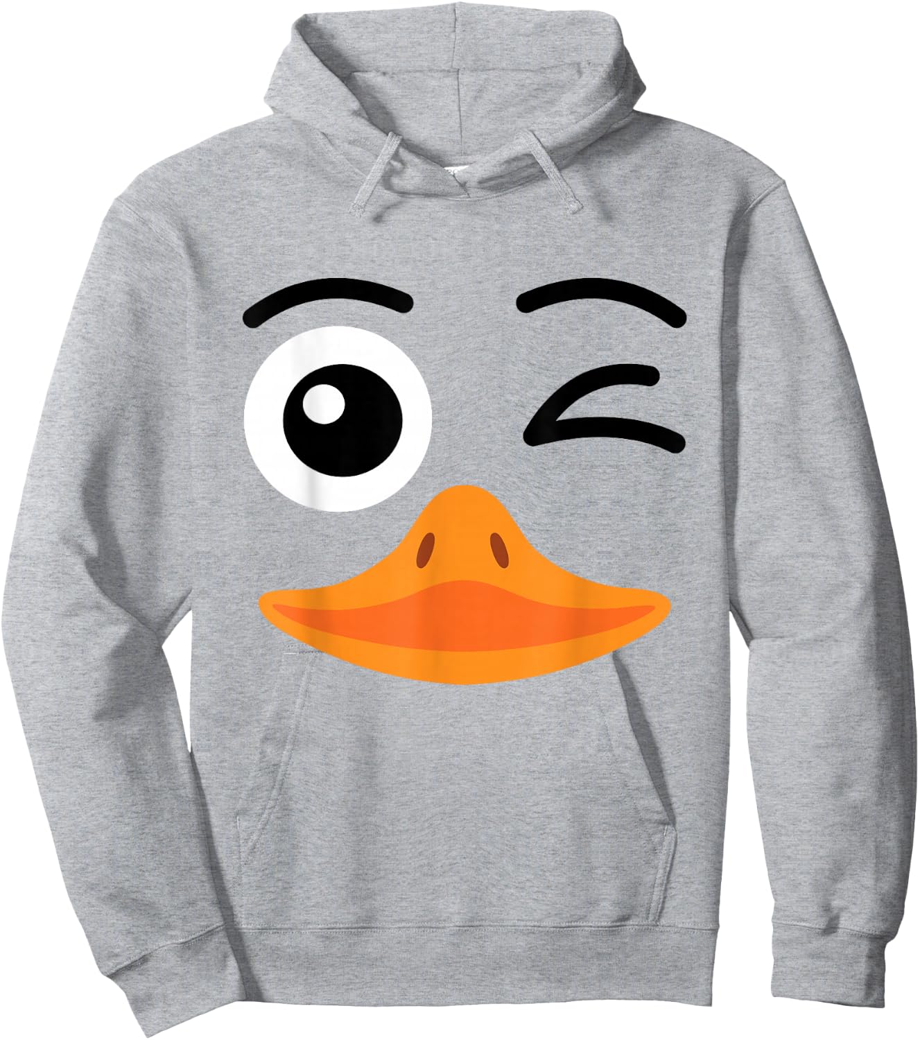 Funny lazy easy duck face costume for DIY halloween party Hoodie - Hoodie | Ash