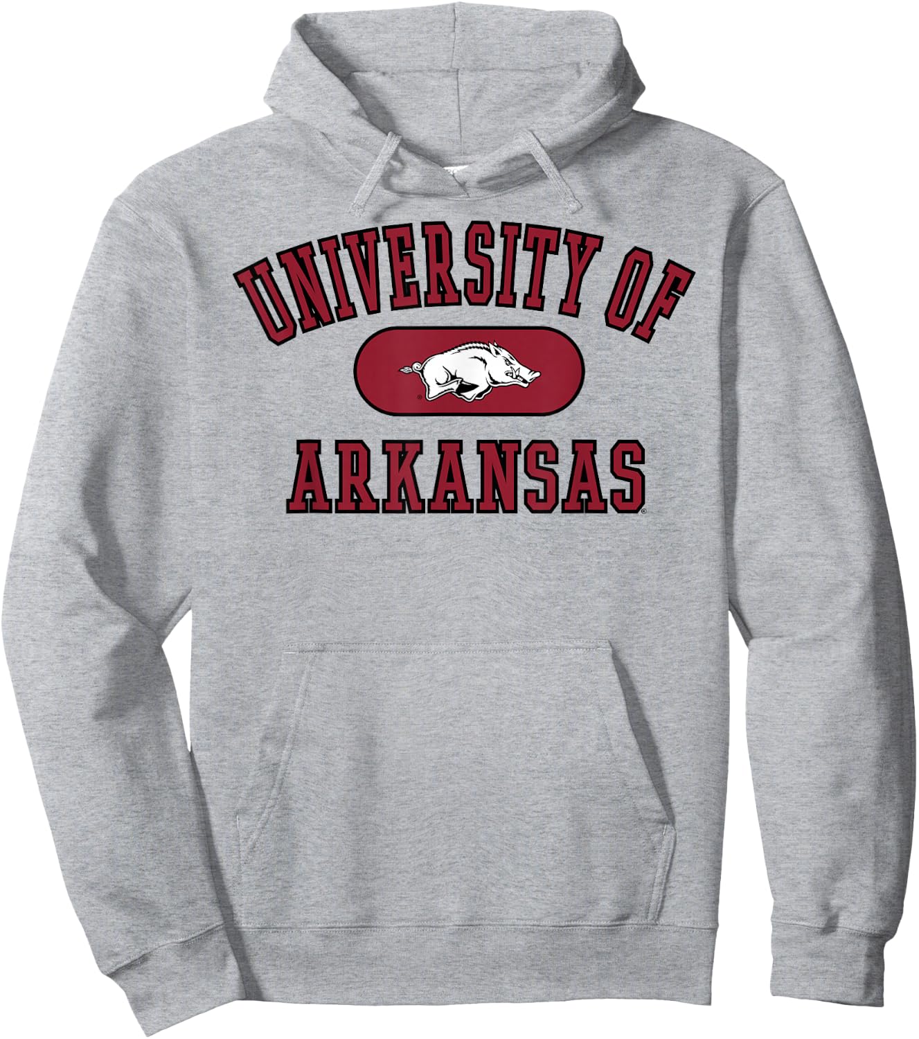 Elite Authentics Arkansas Razorbacks Varsity Officially Licensed , Small, Grey Hoodie - Hoodie | Ash
