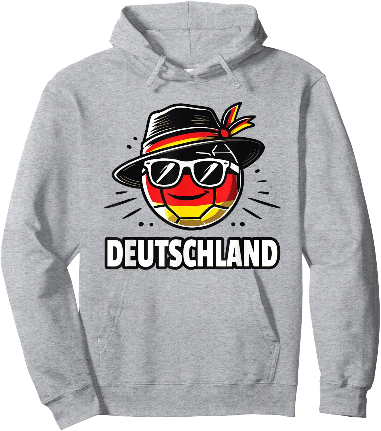 Fußball mit Deutschland Flagge lustiger Ball Fan Hoodie - Hoodie | Ash