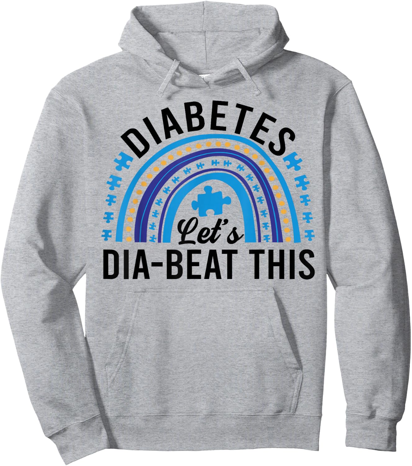 Let's Dia-Beat This - Diabetes Awareness - Support Hoodie - Hoodie | Ash