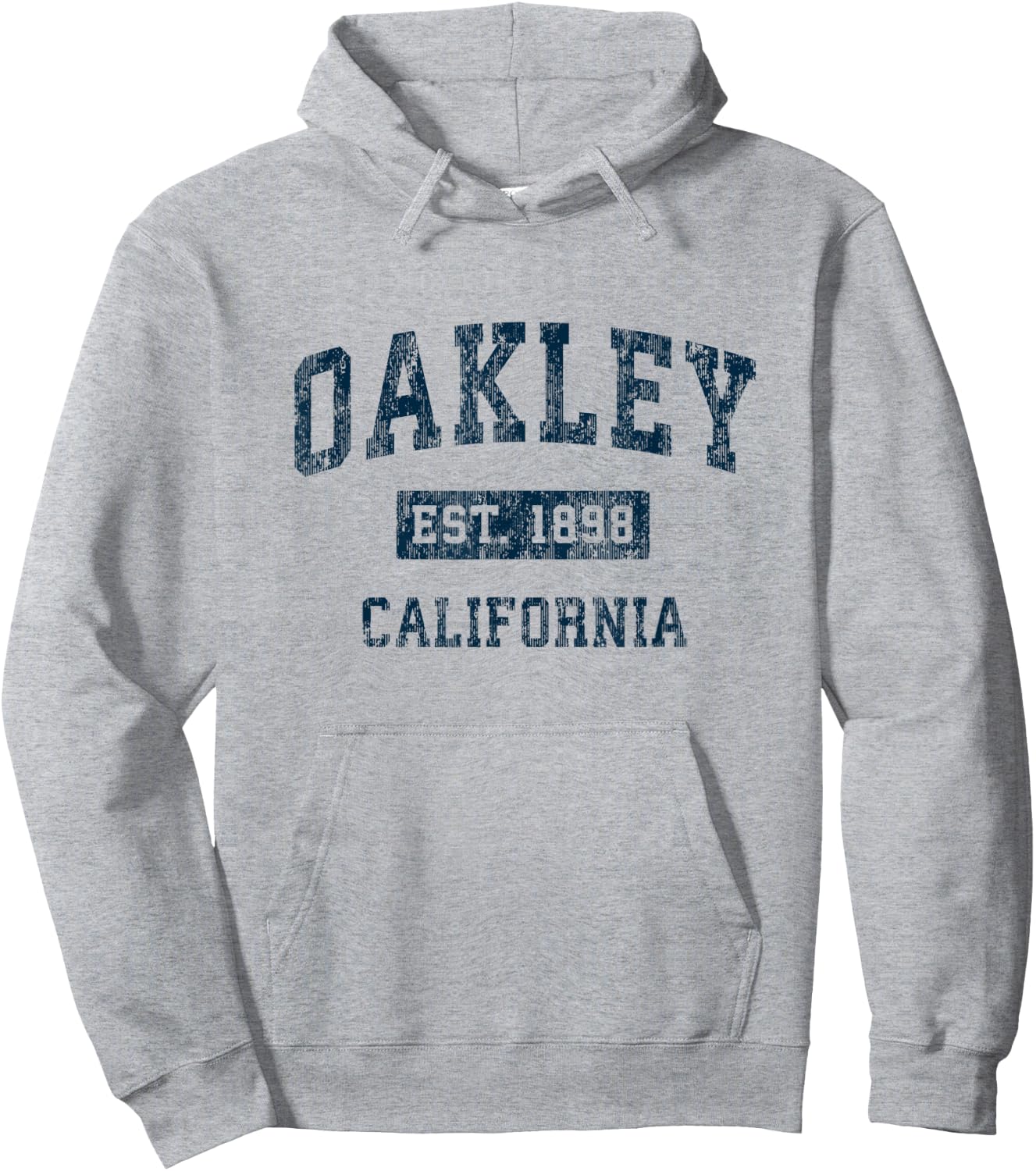 Oakley California CA Vintage Sports Design Marineblau Druck Hoodie - Hoodie | Ash