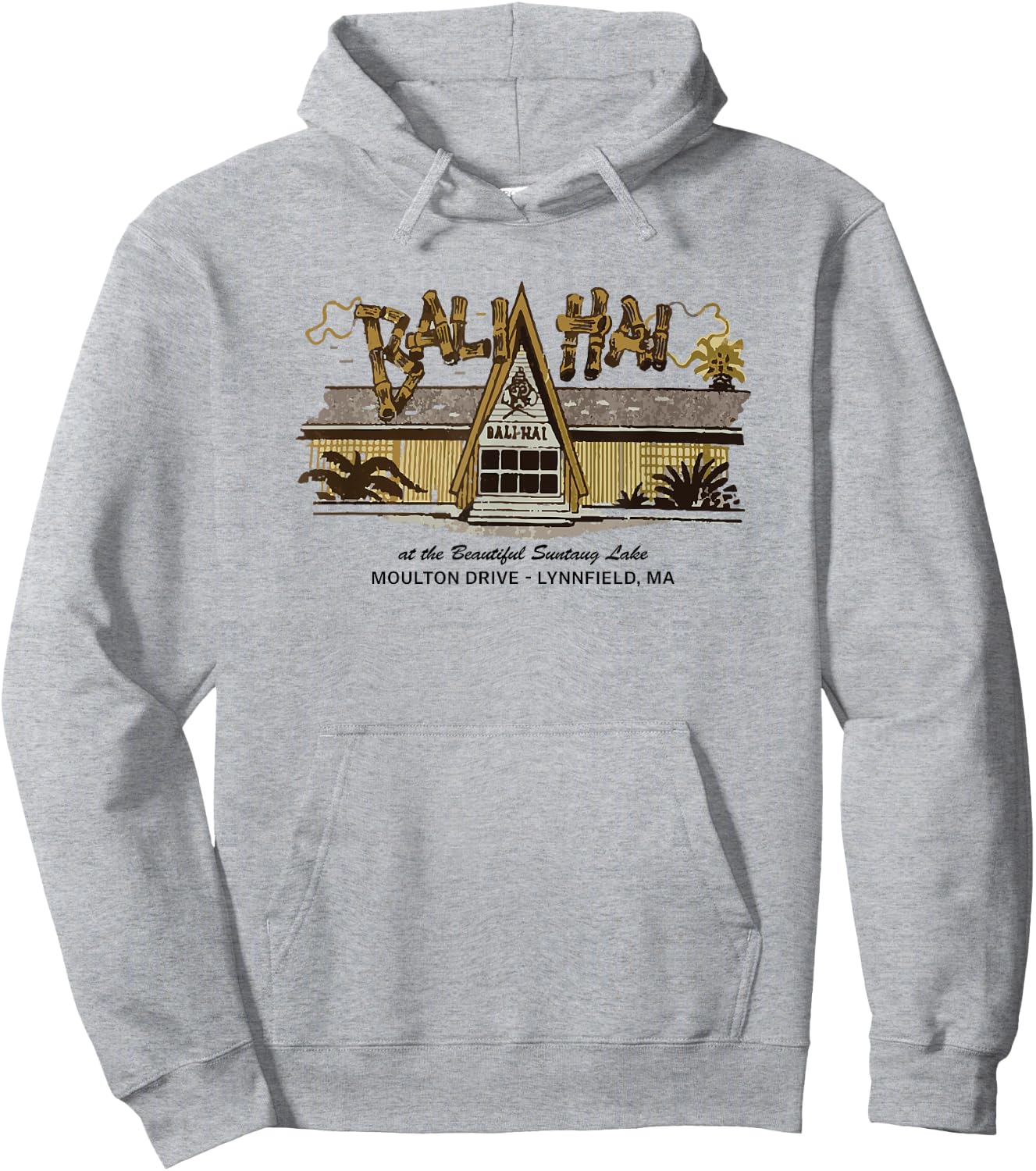 Bali Hai Retro Tiki Lounge Hipster Vintage Men's Graphic Hoodie - Hoodie | Ash