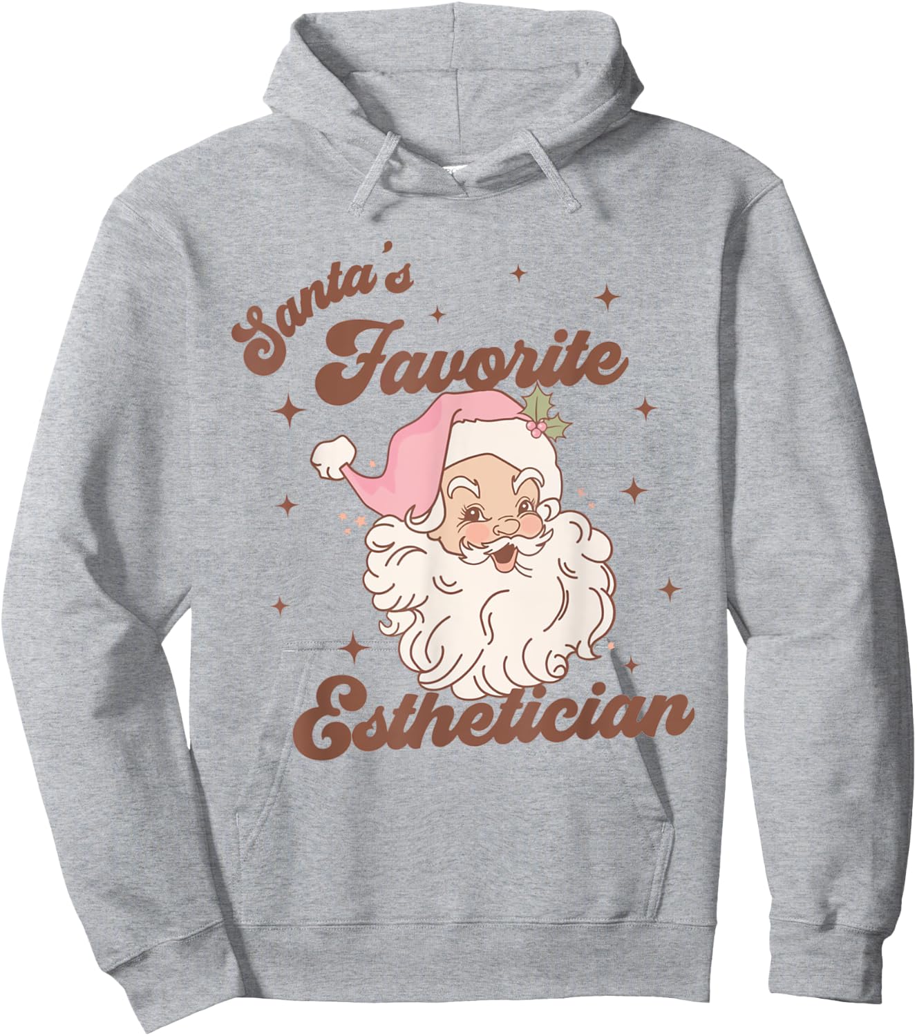 Women Santa's Favorite Esthetician Christmas Skin Therapist Hoodie - Hoodie | Ash