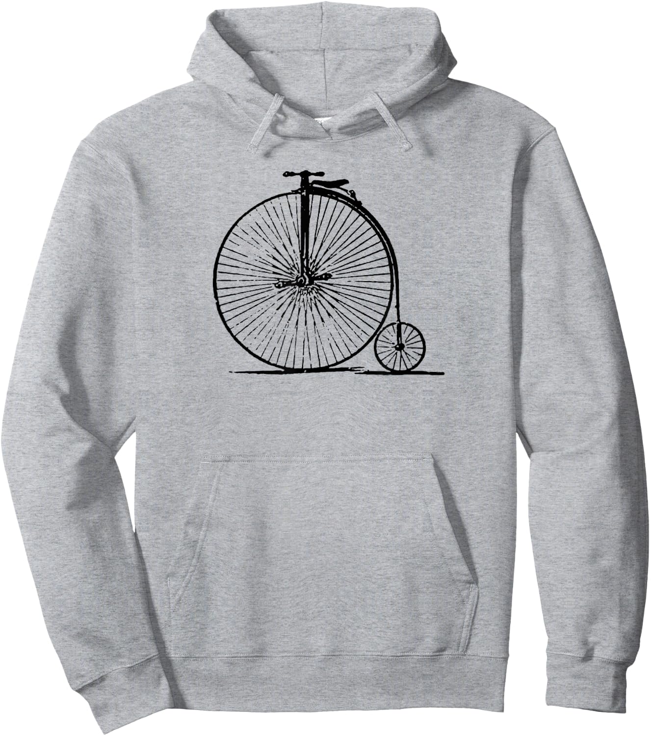 Old School Penny Farthing High Wheel Bike Bicycle Vintage Hoodie - Hoodie | Ash