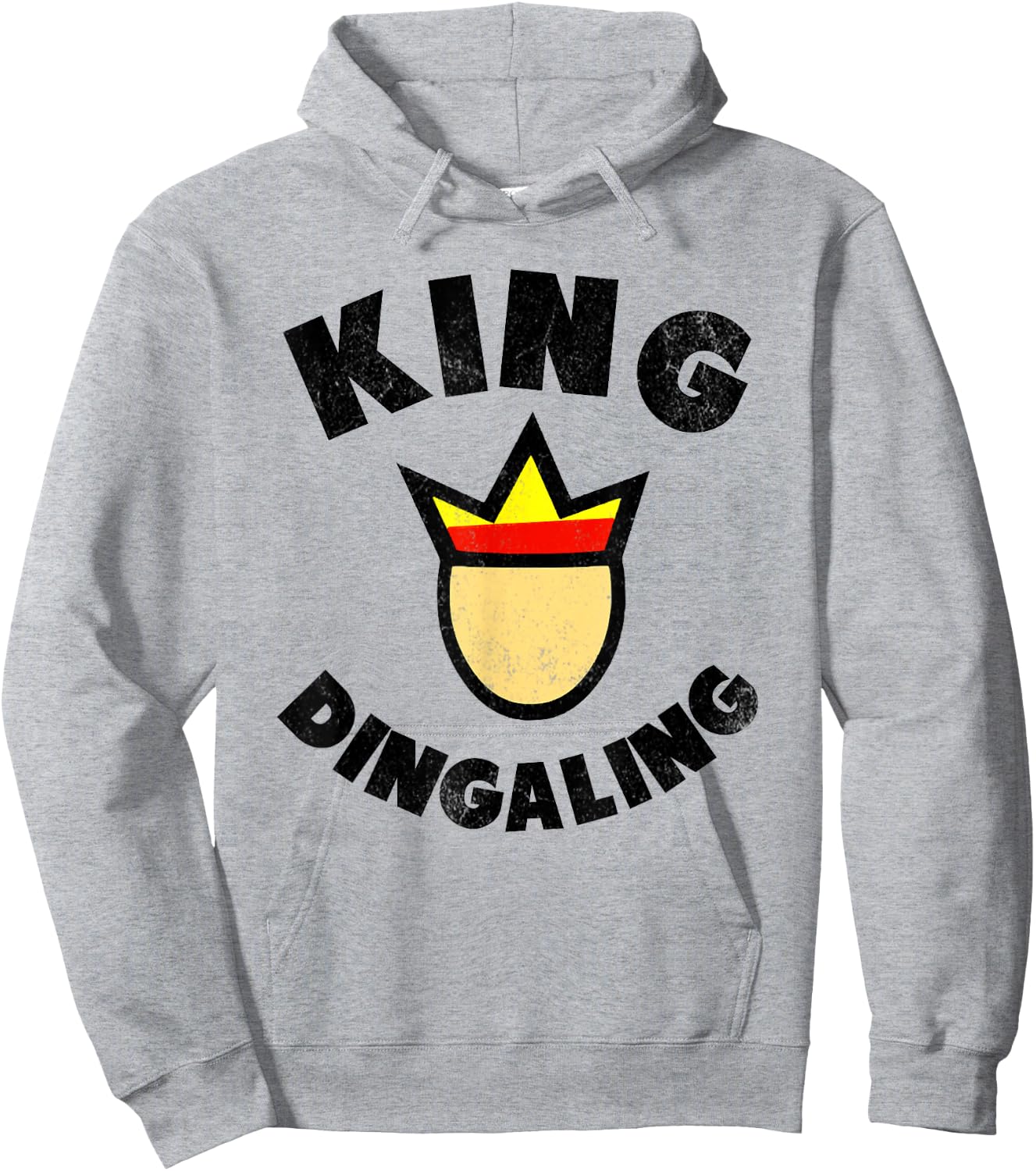 King Ding-A-Ling funny adult humor Hoodie - Hoodie | Ash
