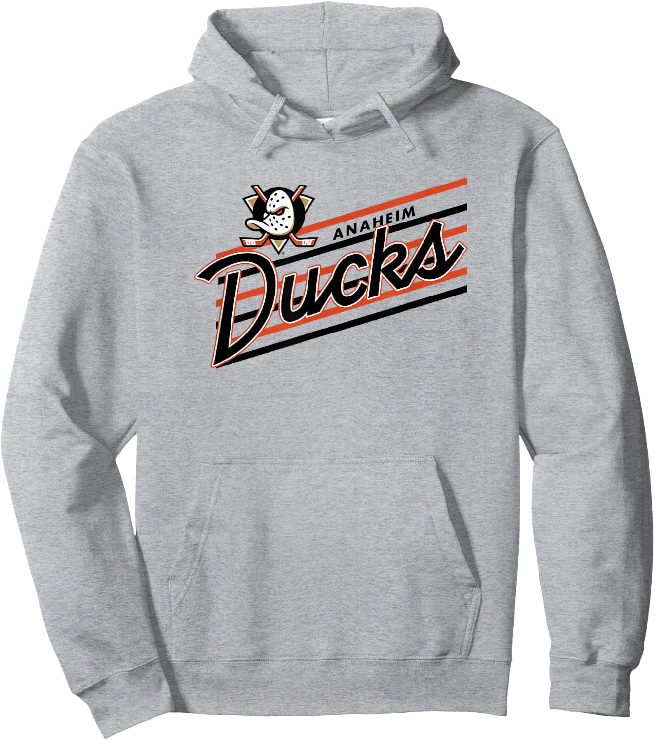 Anaheim Ducks Retro Performer Gray NHL Officially Licensed Hoodie - Hoodie | Ash