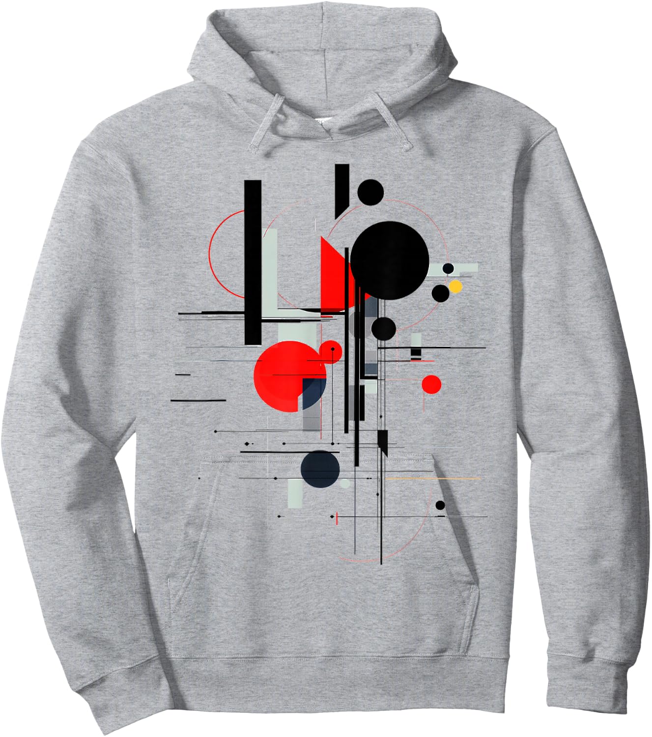 Abstract Art Pattern Painting Geometric Art Work , white, S Hoodie - Hoodie | Ash