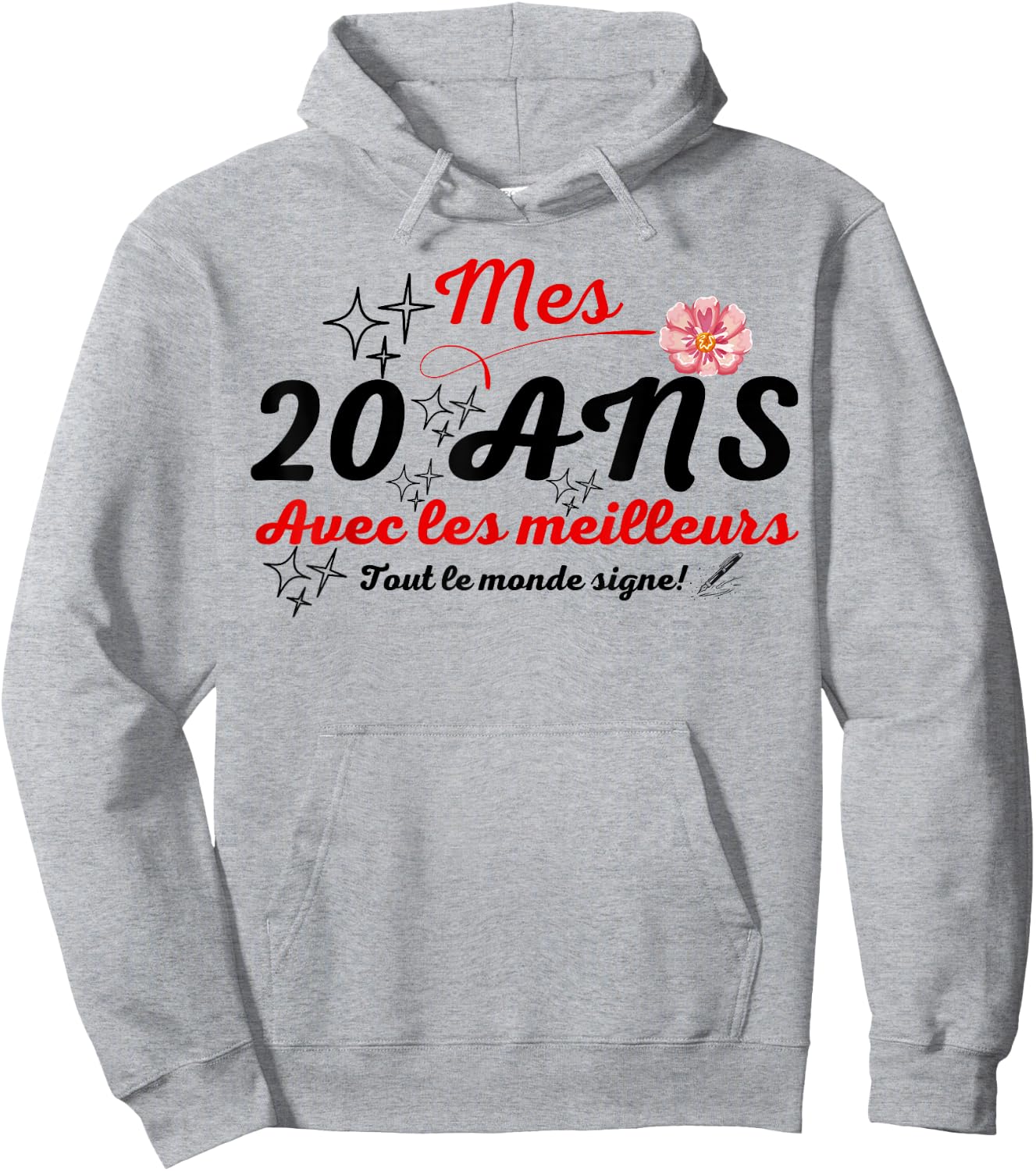 A signer 20 ans anniversaire gift anniv 20 years signature Hoodie - Hoodie | Ash