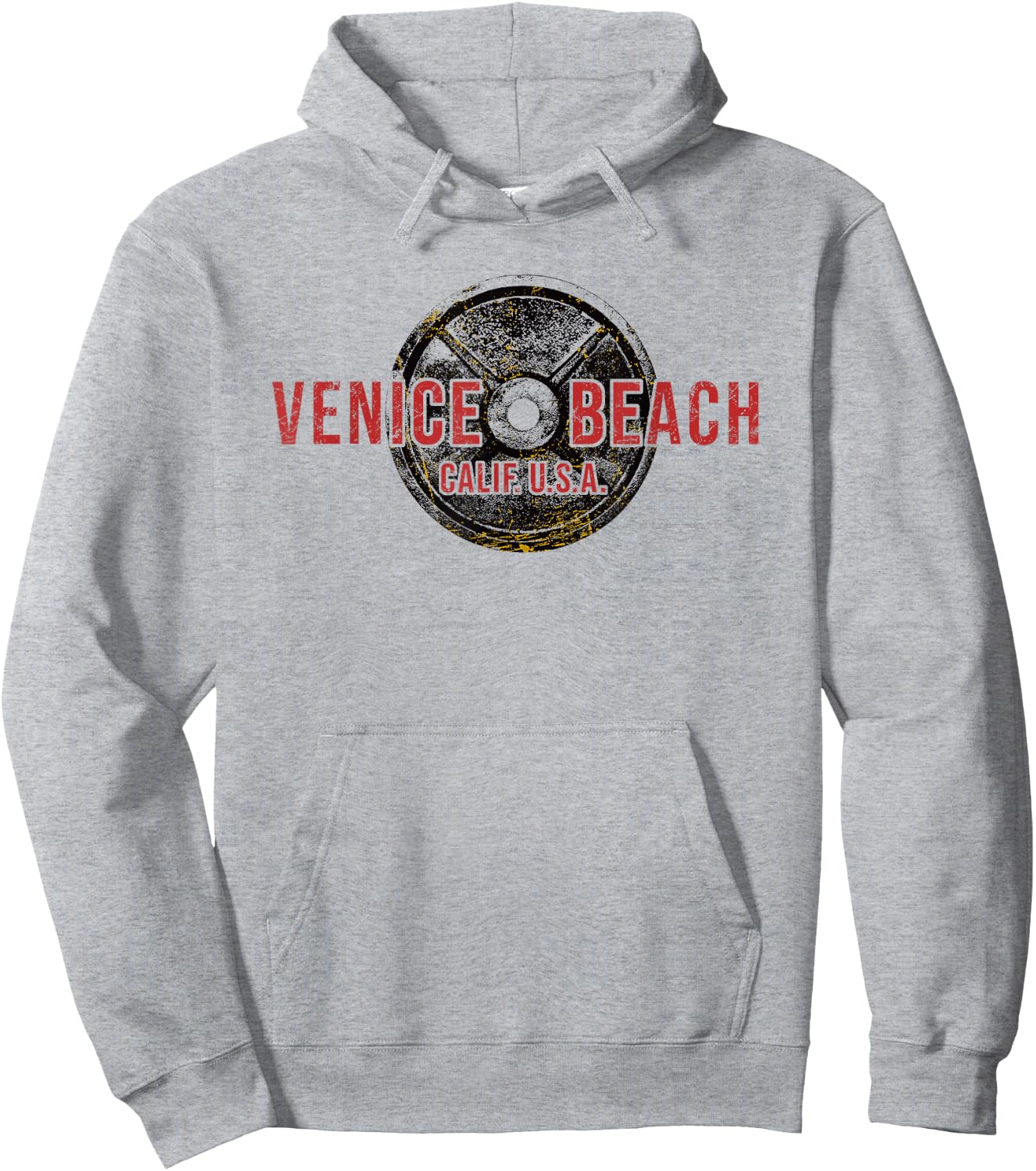 Bodybuilding Venice Beach California Weightlifting Gym Hoodie - Hoodie | Ash