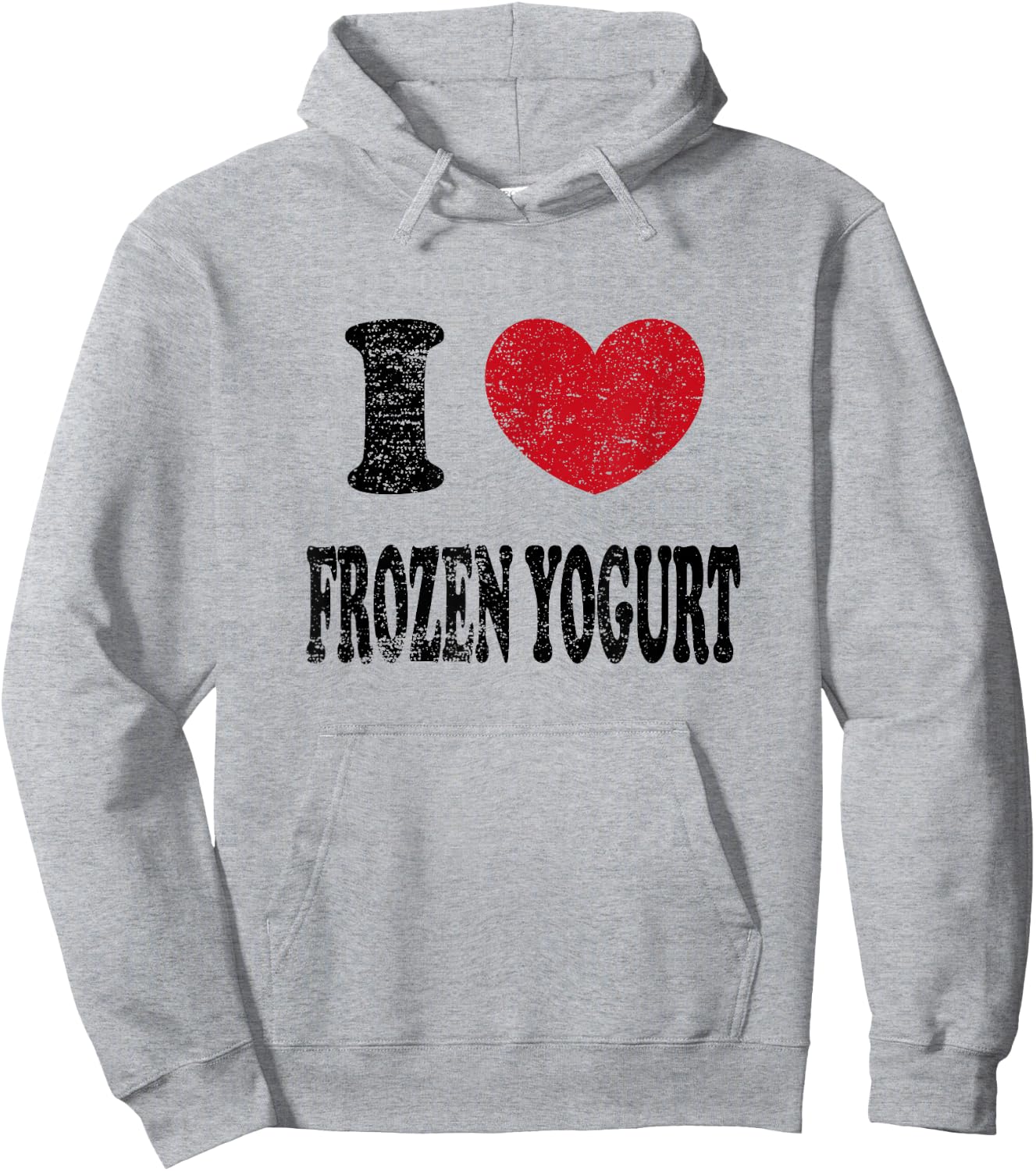 Vintage I Love Frozen Yogurt Hoodie - Hoodie | Ash