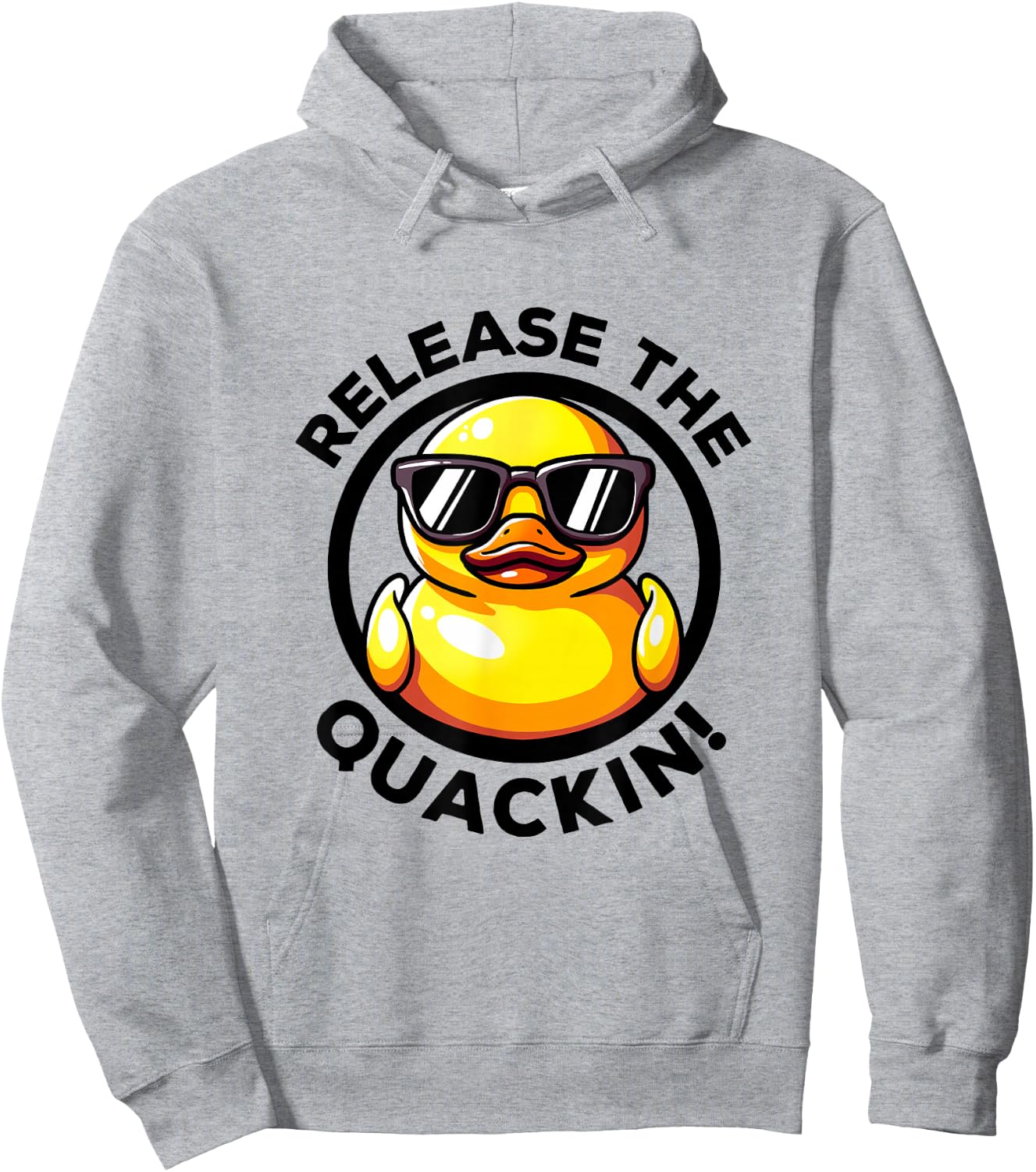 Release The Quackin I Love Duck Lovers Funny Yellow Duck Hoodie - Hoodie | Ash