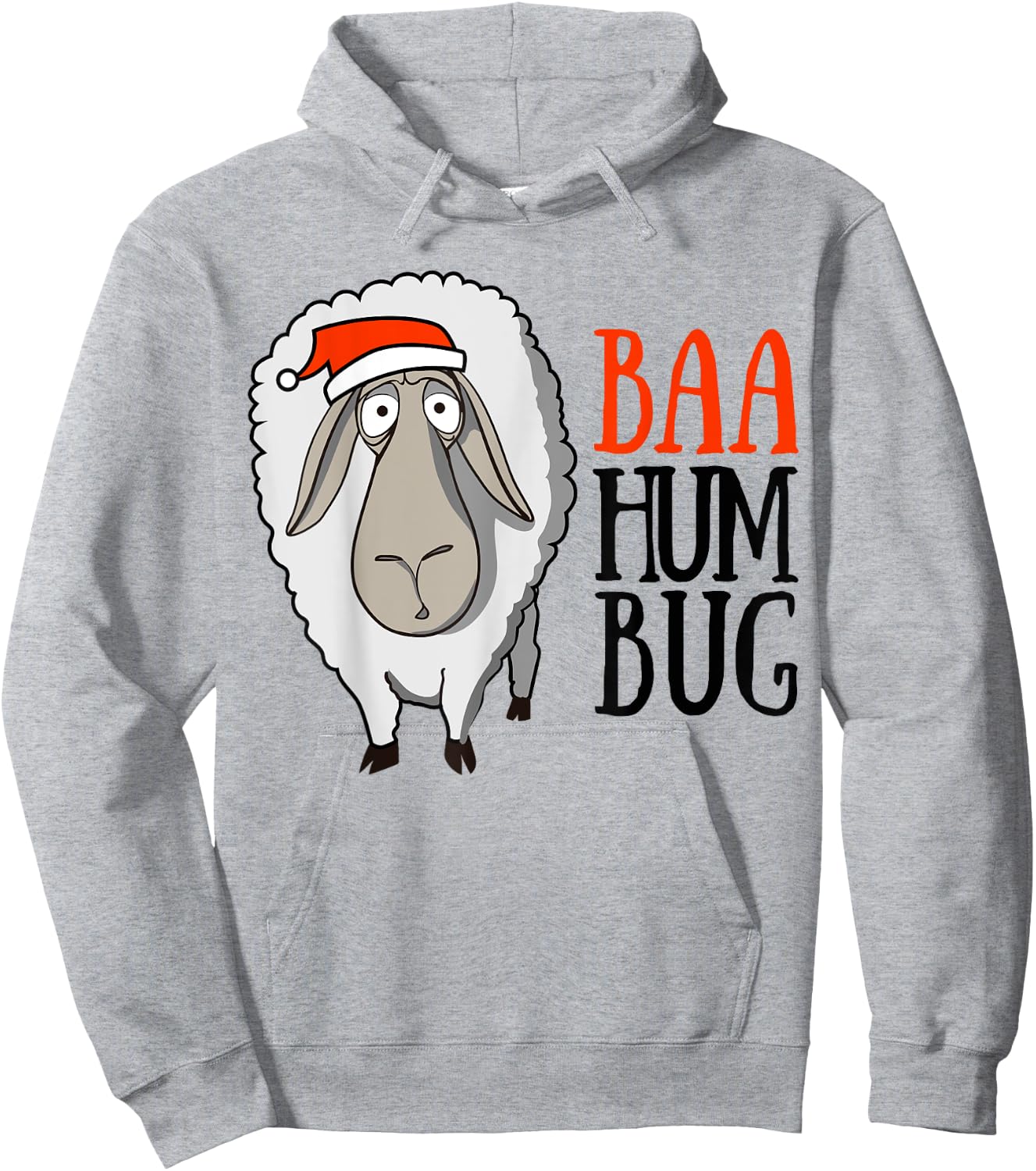 Funny Bah Humbug Sheep Christmas Gift Baa Humbug Hoodie - Hoodie | Ash