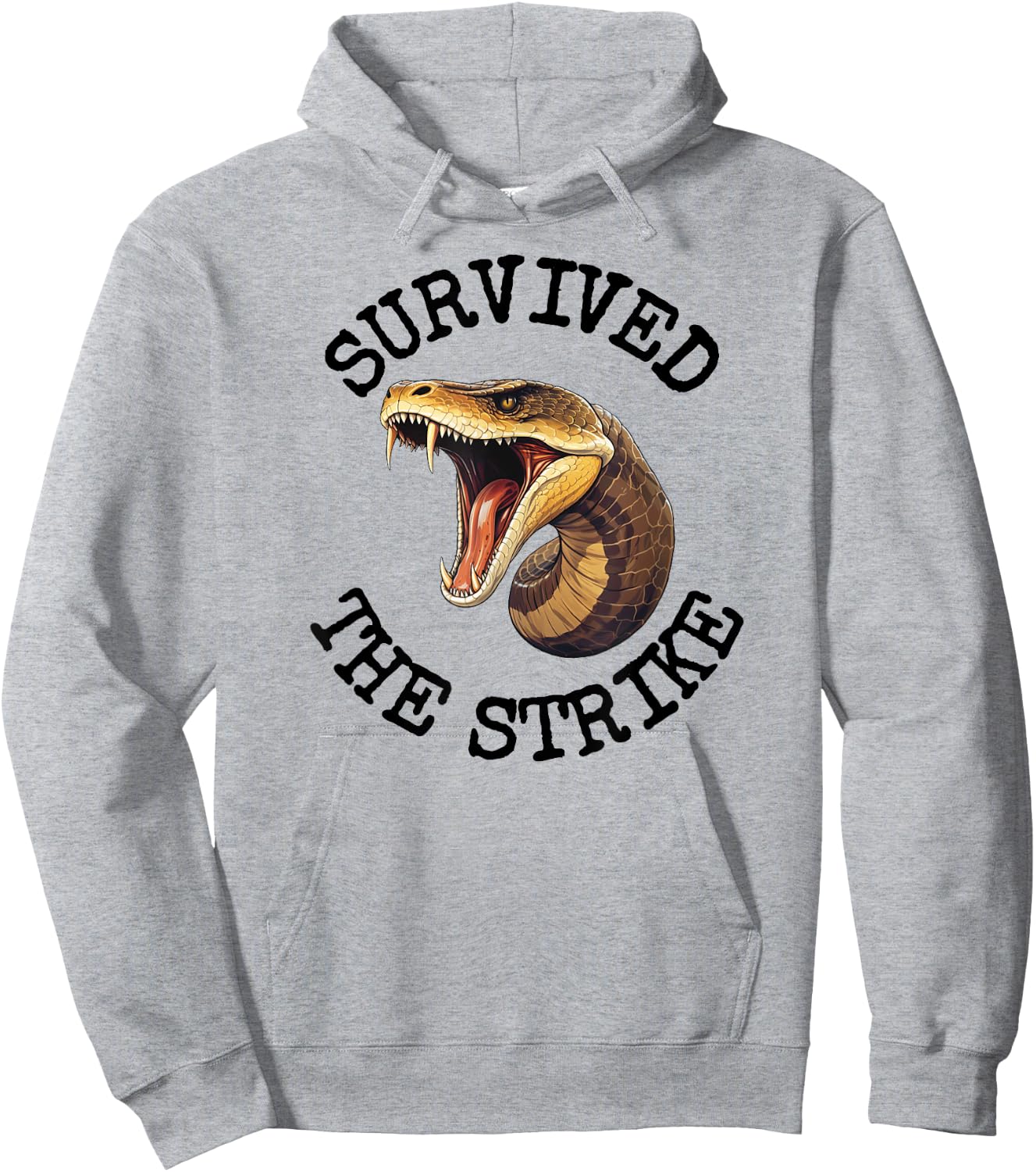 Venemous Snakebite Survived The Strike Snake Bite Survivor Hoodie - Hoodie | Ash