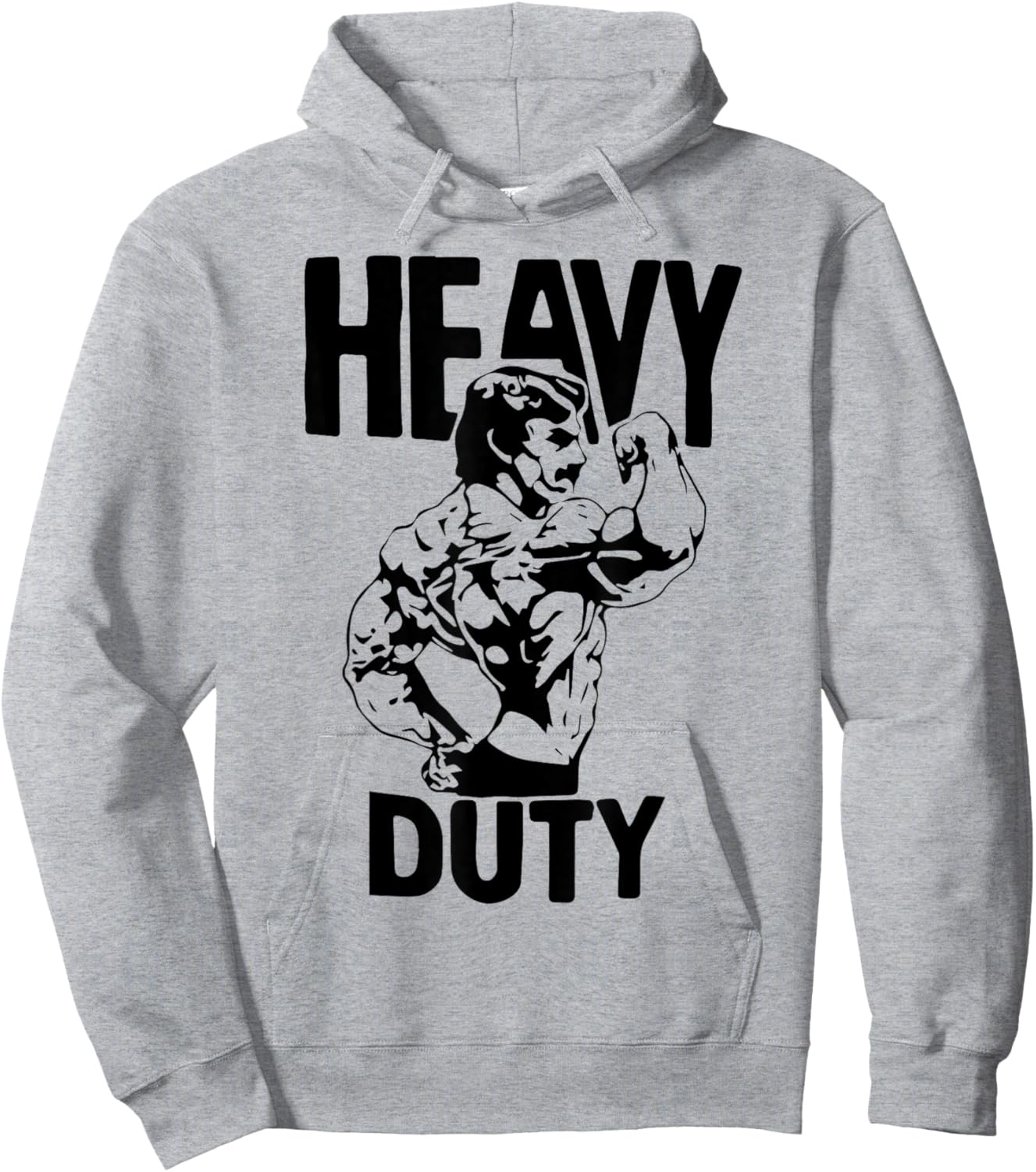 Heavy Duty Lift Heavy Get Big Weightlifting Love Gym Fitness , White Hoodie - Hoodie | Ash