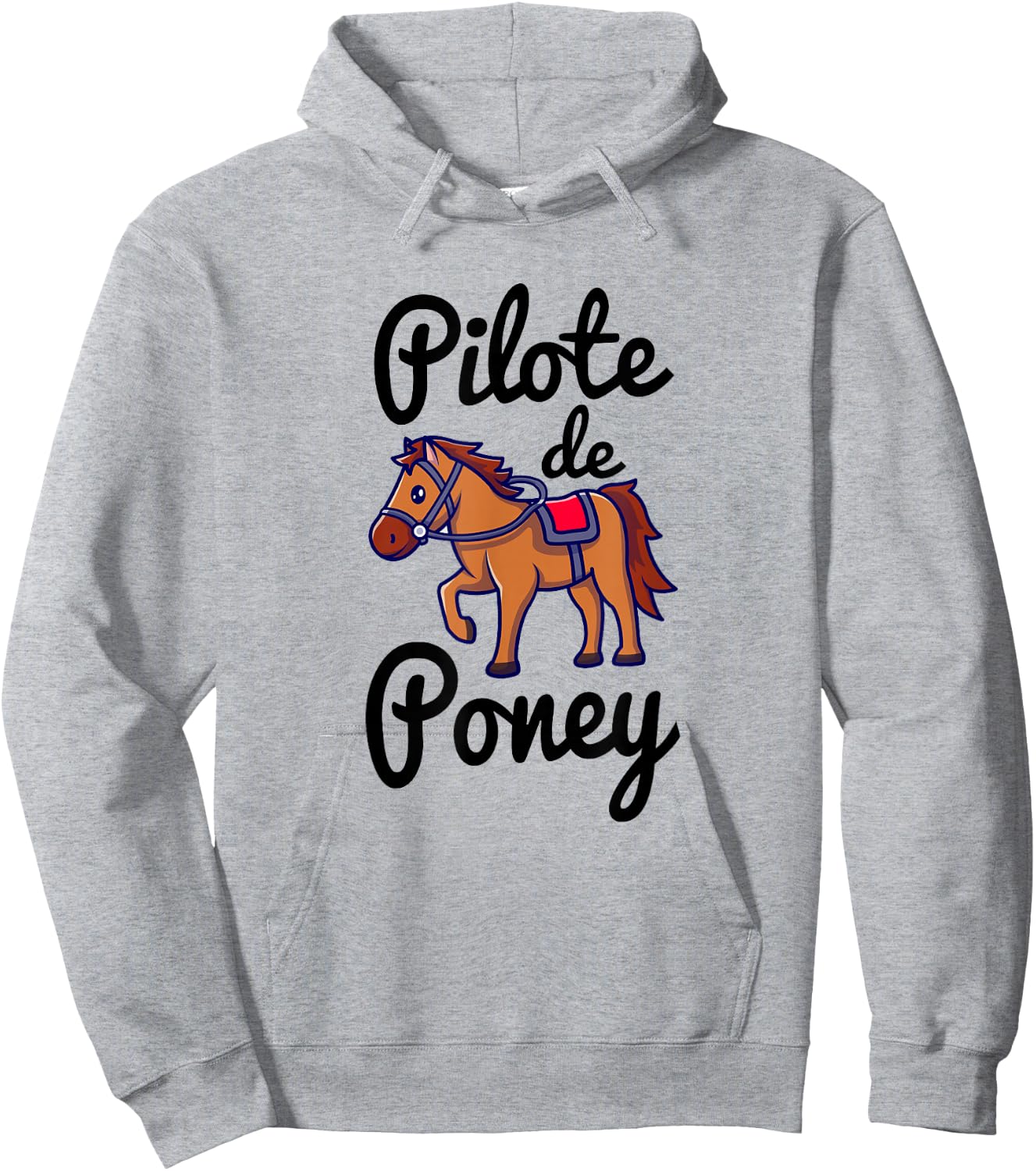 Pony Pilot T Shirt Riding Horse Hoodie - Hoodie | Ash