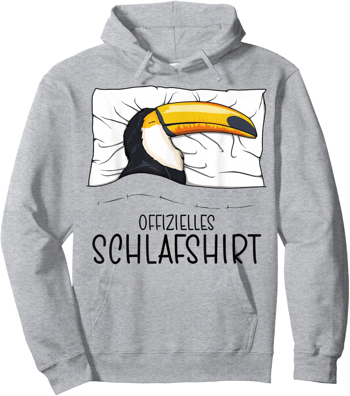 Offizielles Schlafshirt Tukan, Schlafanzug Tukan Hoodie - Hoodie | Ash
