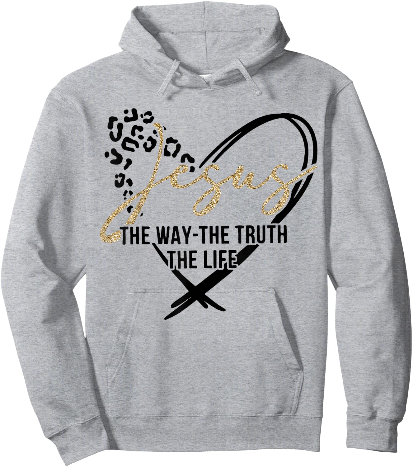 Jesus The Way The Truth The Life, Jesus, Leopard Gepard Hoodie - Hoodie | Ash
