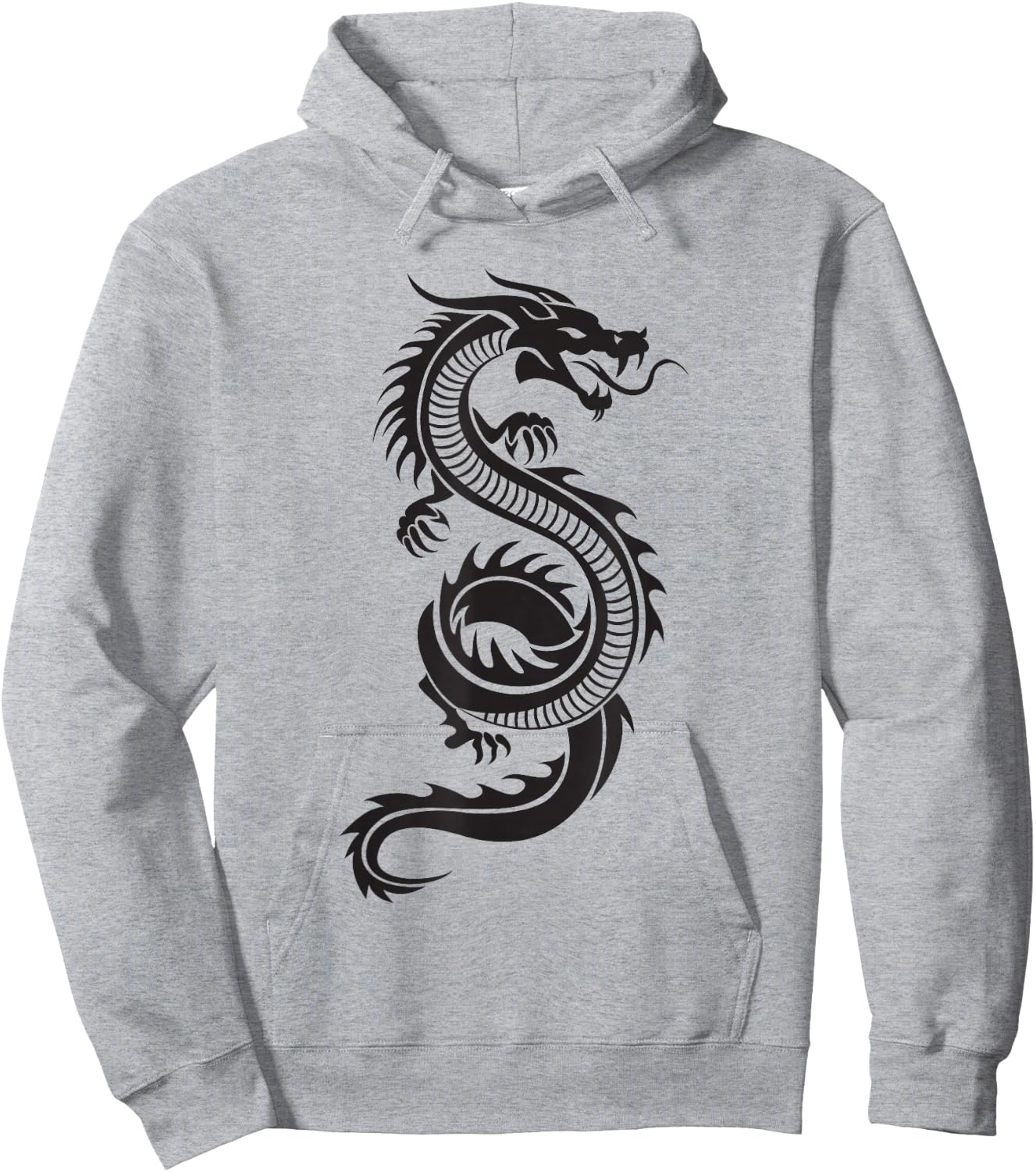 Martial Arts Red Chinese Firedrake Dragon Print Art Hoodie - Hoodie | Ash
