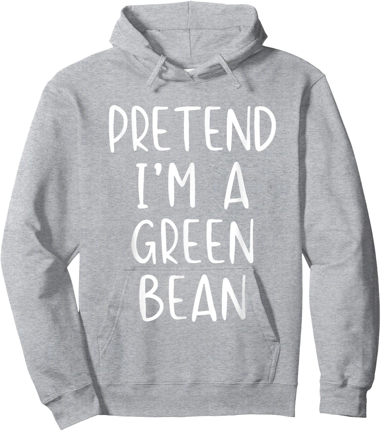 Pretend I'm A Green Bean Costume Halloween Simple Adult Kid Hoodie - Hoodie | Ash