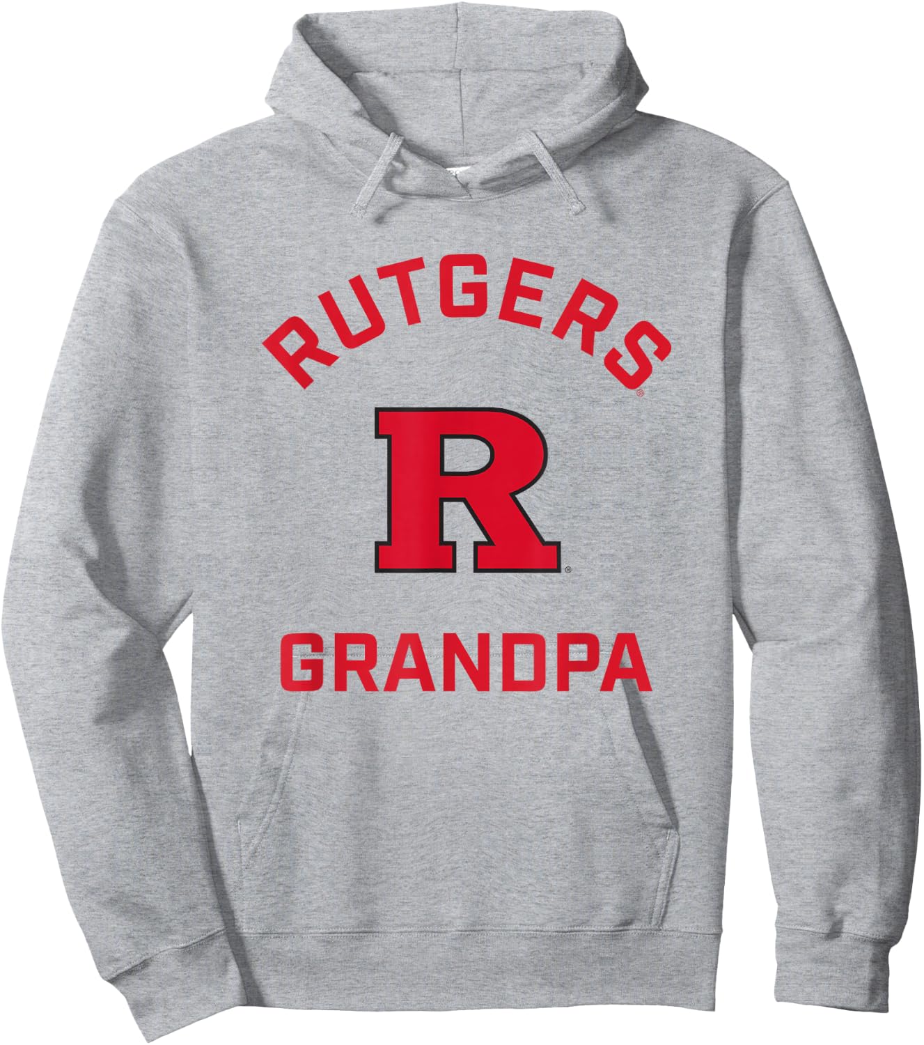 Rutgers University Scarlet Knights Arched Grandpa Hoodie - Hoodie | Ash