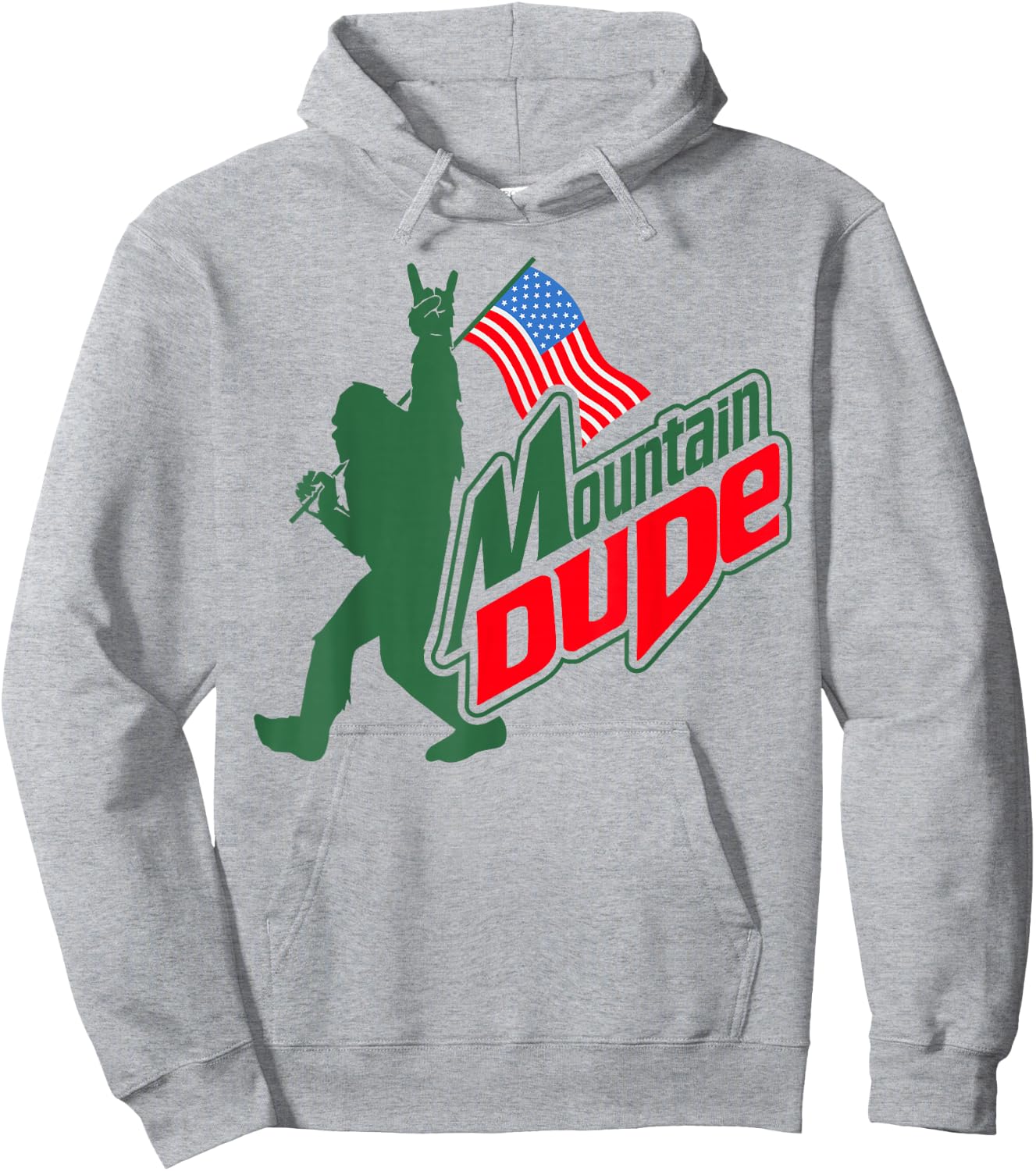Mountain Dude Funny Bigfoot Sasquatch Hiking Gifts Men Women Hoodie - Hoodie | Ash