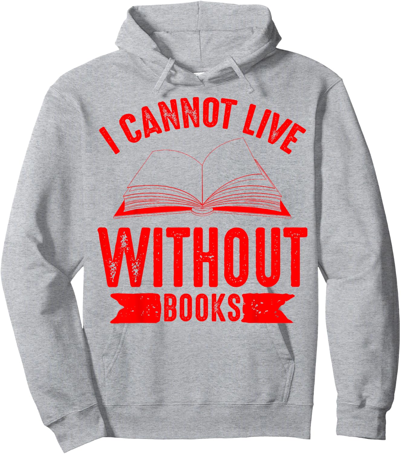I Cannot Live Without Books Shirt | Cute Reading Lover Gift Hoodie - Hoodie | Ash