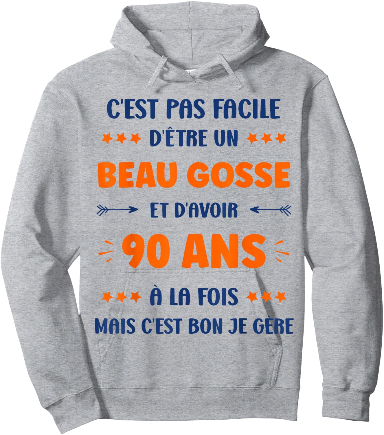 Humour Boy 90 years Handsome Kid Birthday 90 years Hoodie - Hoodie | Ash
