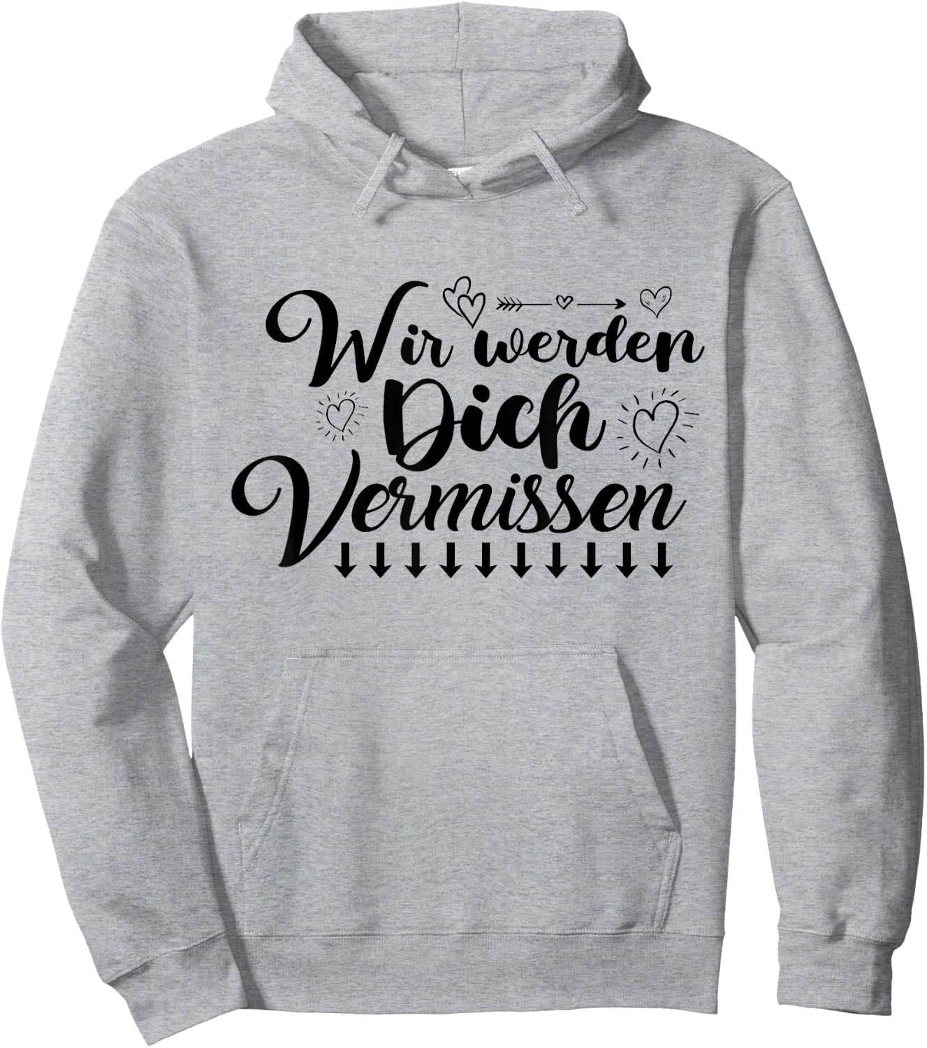 Wir Werden Dich Vermissen Freunde Farewell with Signature , White, s Hoodie - Hoodie | Ash