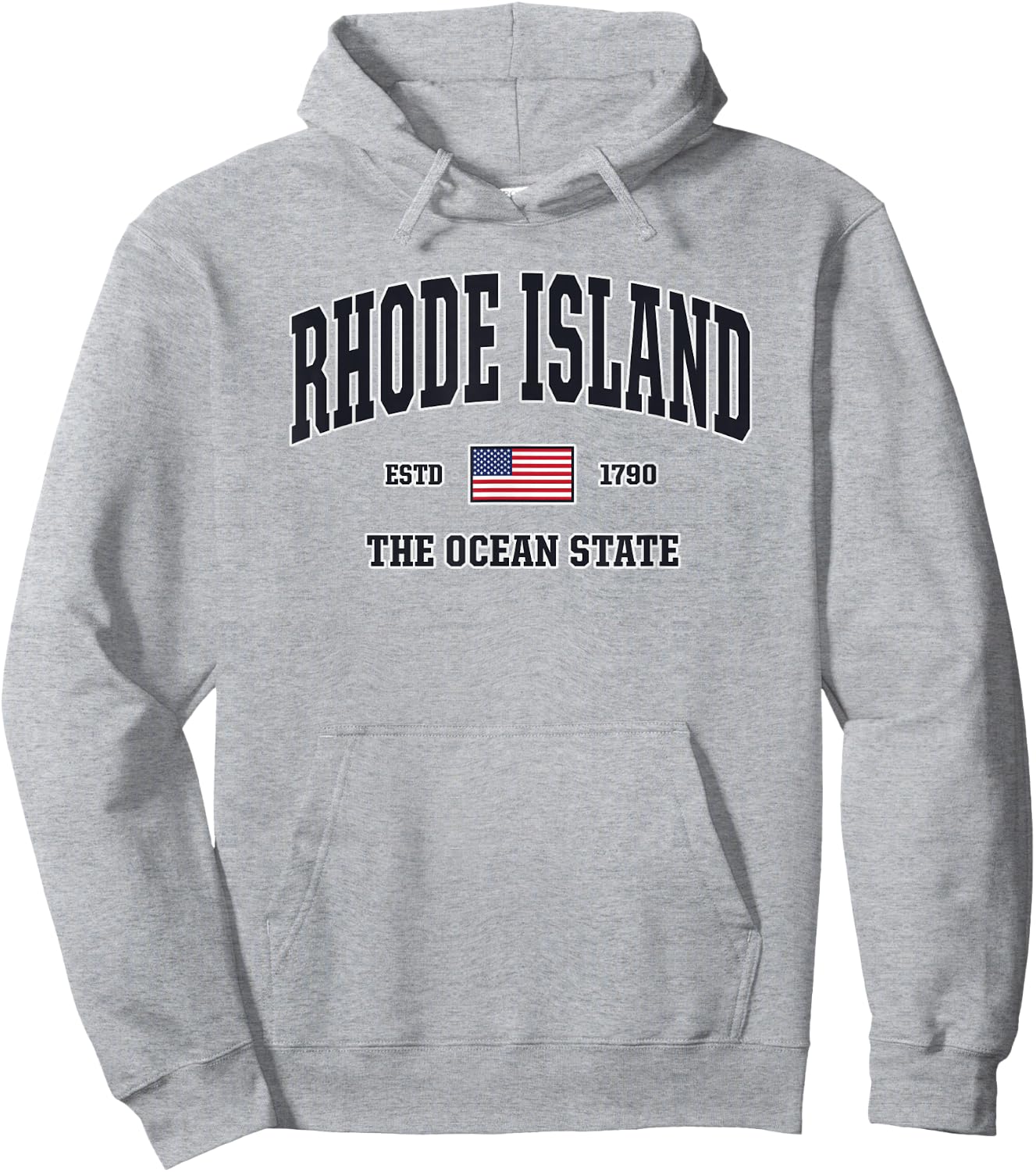 Rhode Island , Patriotic American Flag Veteran Gifts Hoodie - Hoodie | Ash
