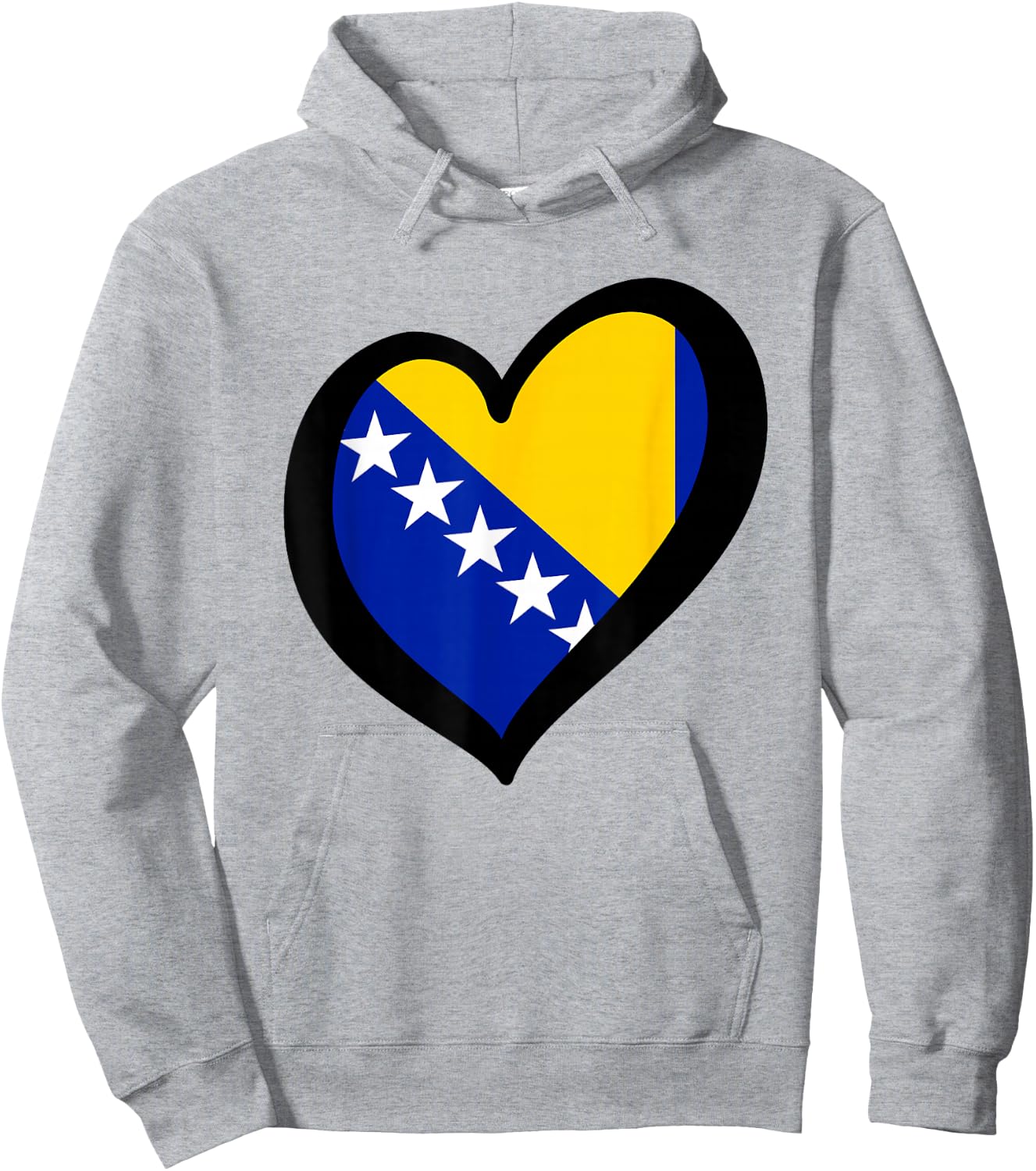 Bosnien Flagge Bosnische Farben Sarajevo Frauen Männer BIH Hoodie - Hoodie | Ash