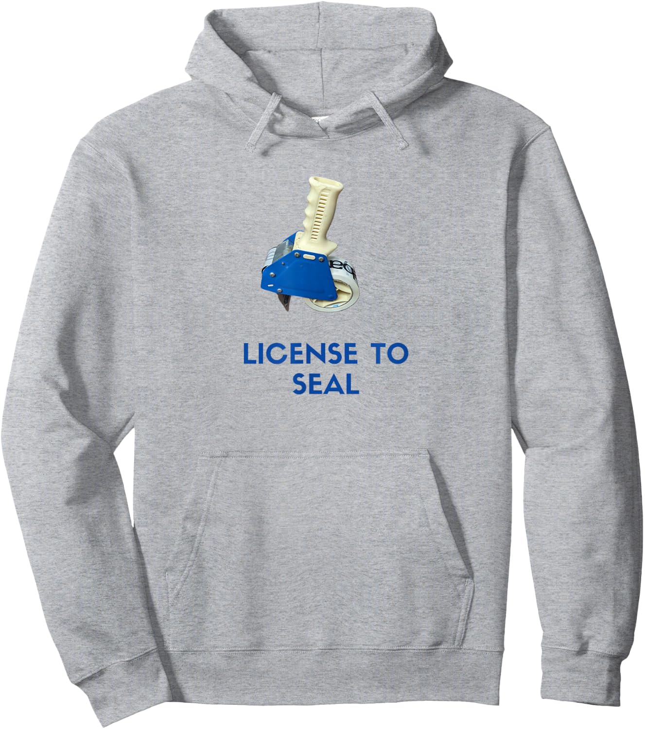 License to Seal - Funny Tape Gun Design for Packaging Pros Hoodie - Hoodie | Ash