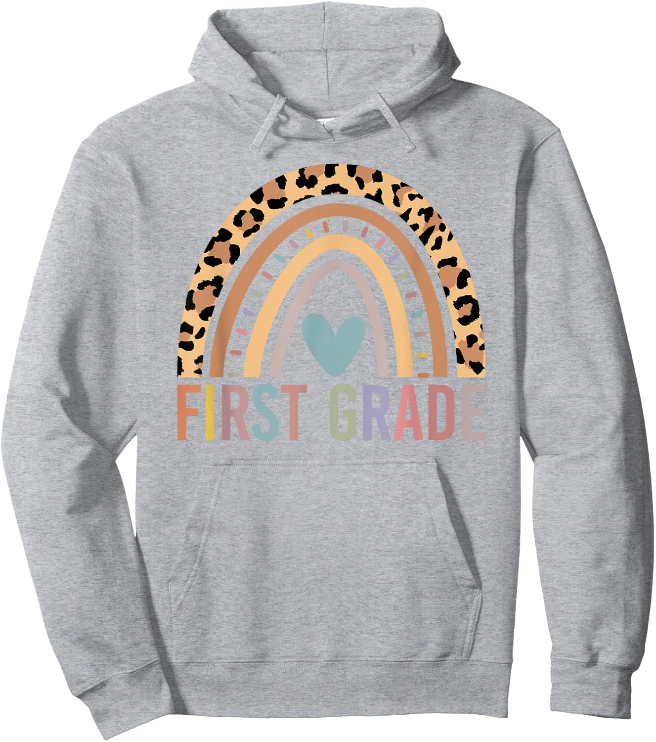 First Grade Rainbow Girls Boys Teacher Team 1st Grade Squad Hoodie - Hoodie | Ash