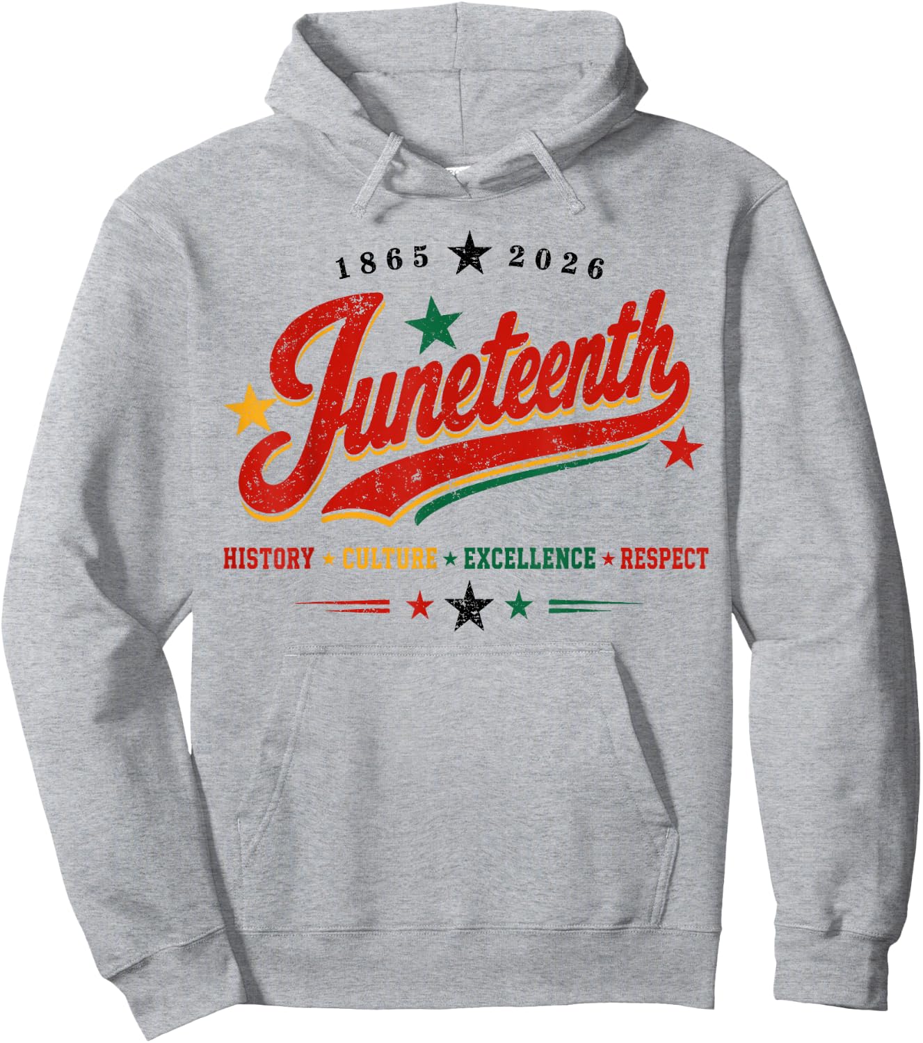 Juneteenth Free-ish 1865 2026 African American Pride Hoodie - Hoodie | Ash