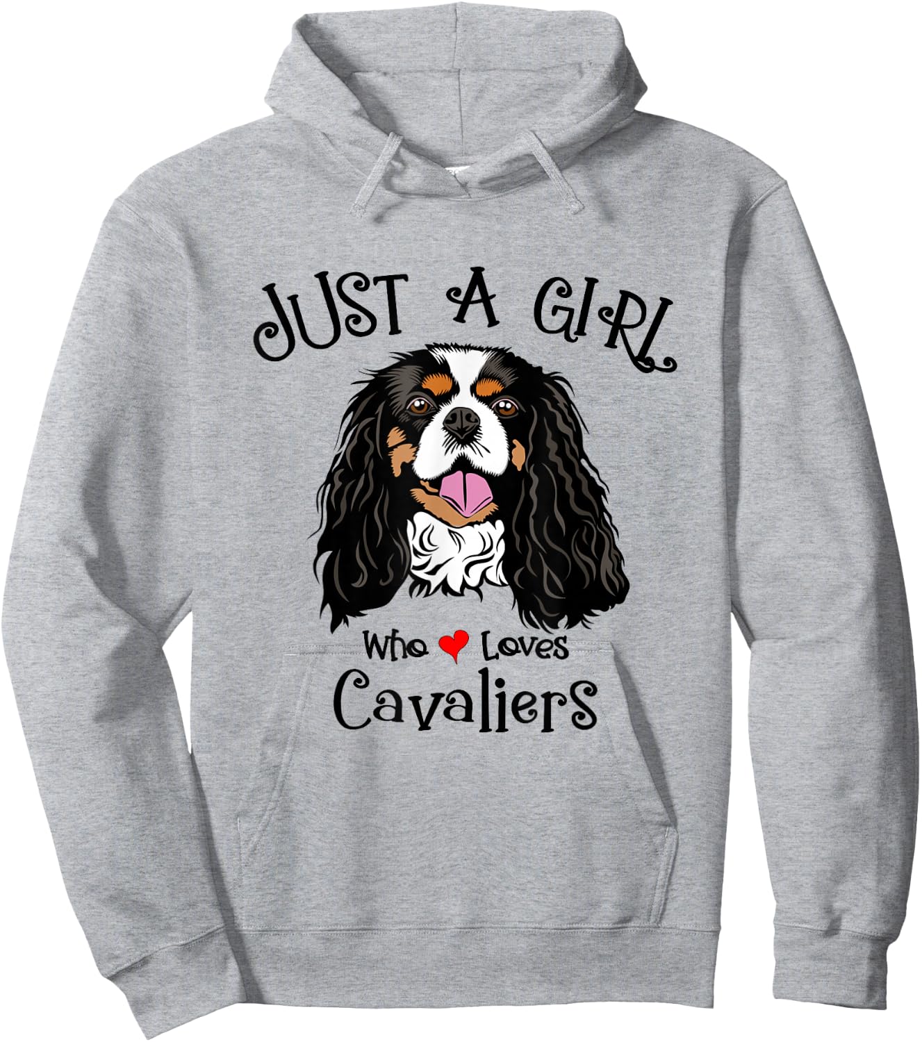 Just a Girl Who Loves Cavaliers King Charles Spaniels Hoodie - Hoodie | Ash