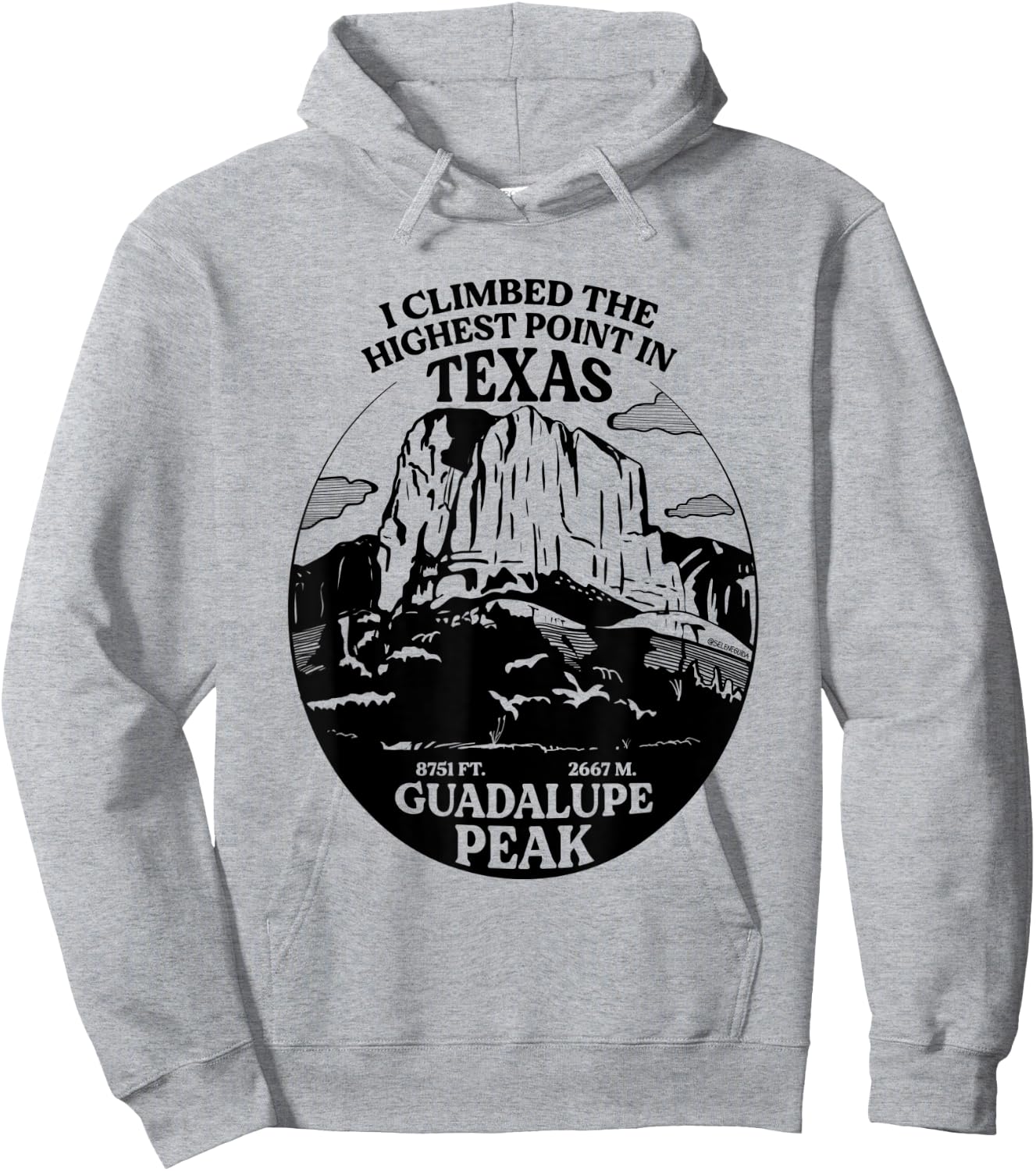 I Climbed Guadalupe Peak- The Highest Point In Texas Hoodie - Hoodie | Ash